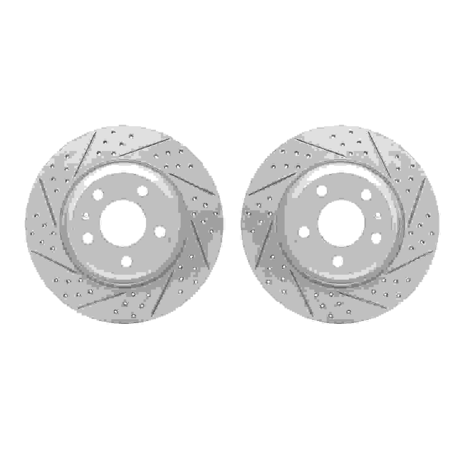 R1 Concepts 08-25 Audi A4 Quattro Rear Drilled & Slotted Carbon Coated Brake Rotor Set