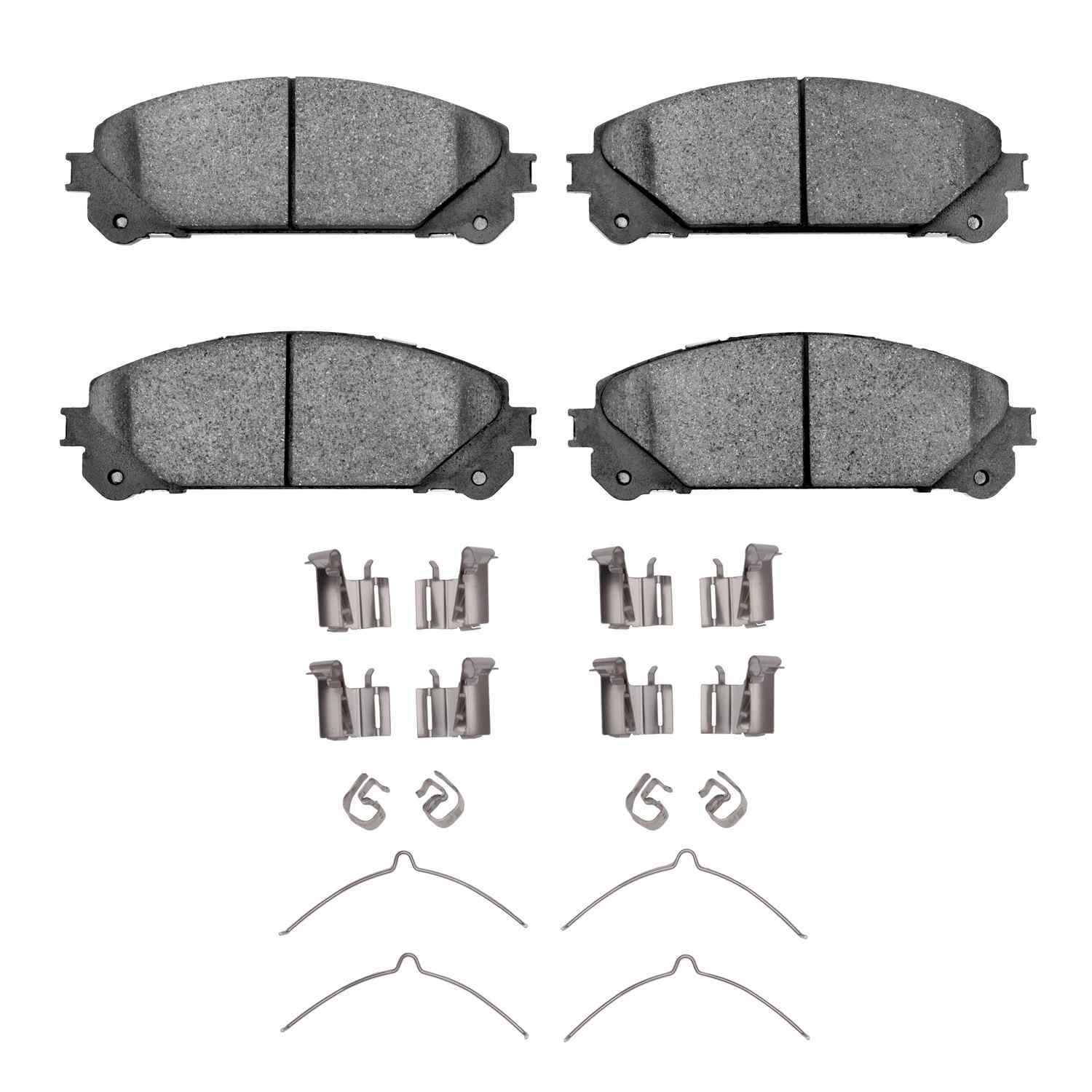 R1 Concepts 08-26 Toyota Sienna Front Semi Met Brake Pads and Hardware Kit