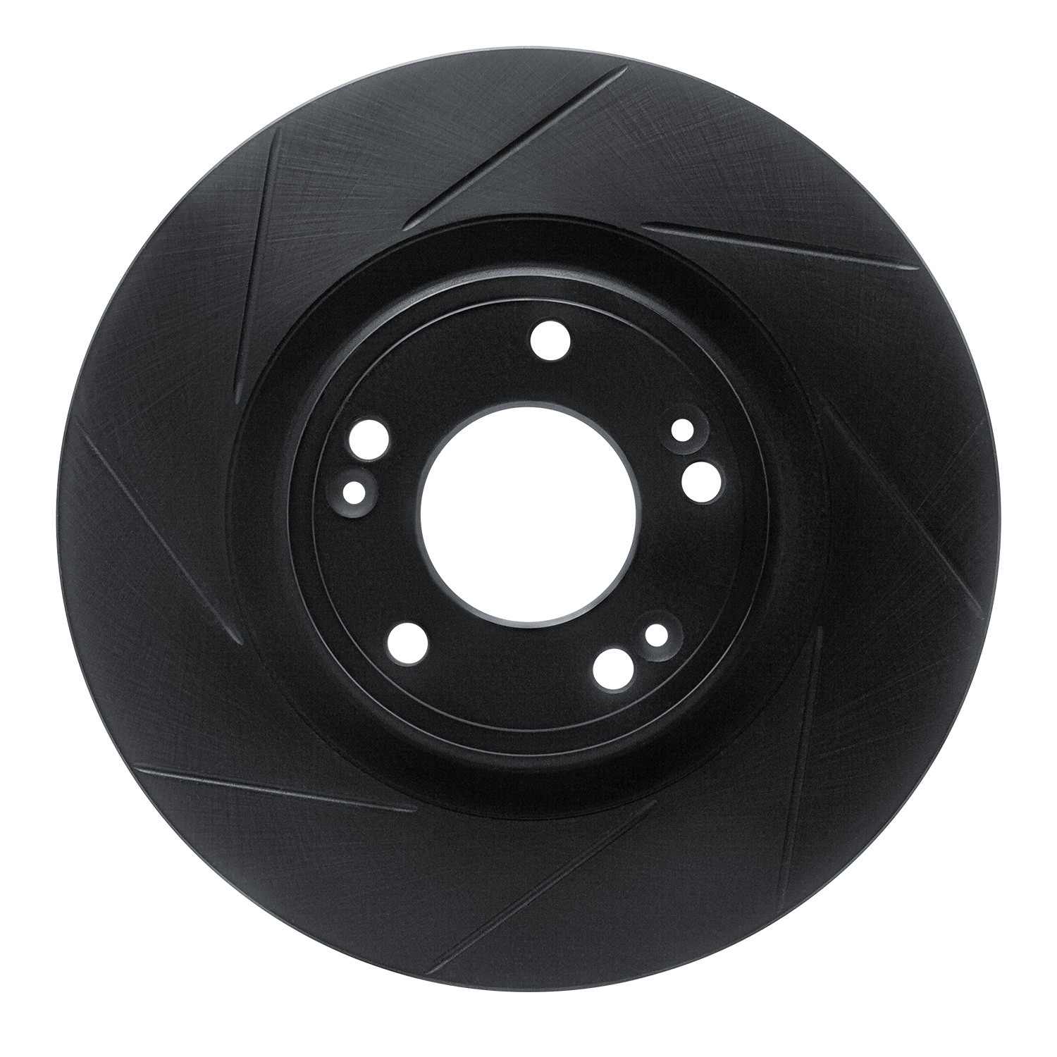 R1 Concepts 09-11 Hyundai Genesis Sedan Front Left Slotted Black Brake Rotor