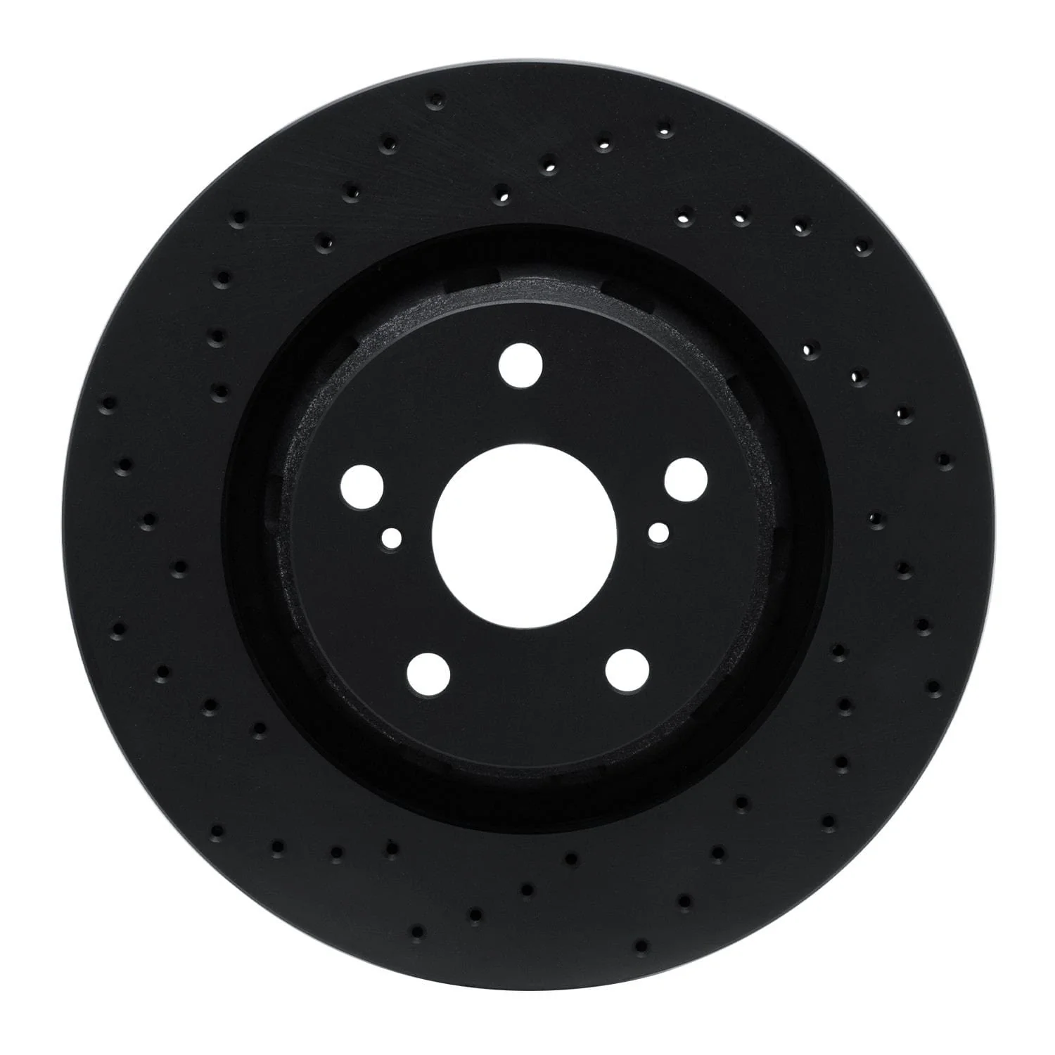 R1 Concepts 09-15 Toyota Venza Front Left Drilled Black Brake Rotor