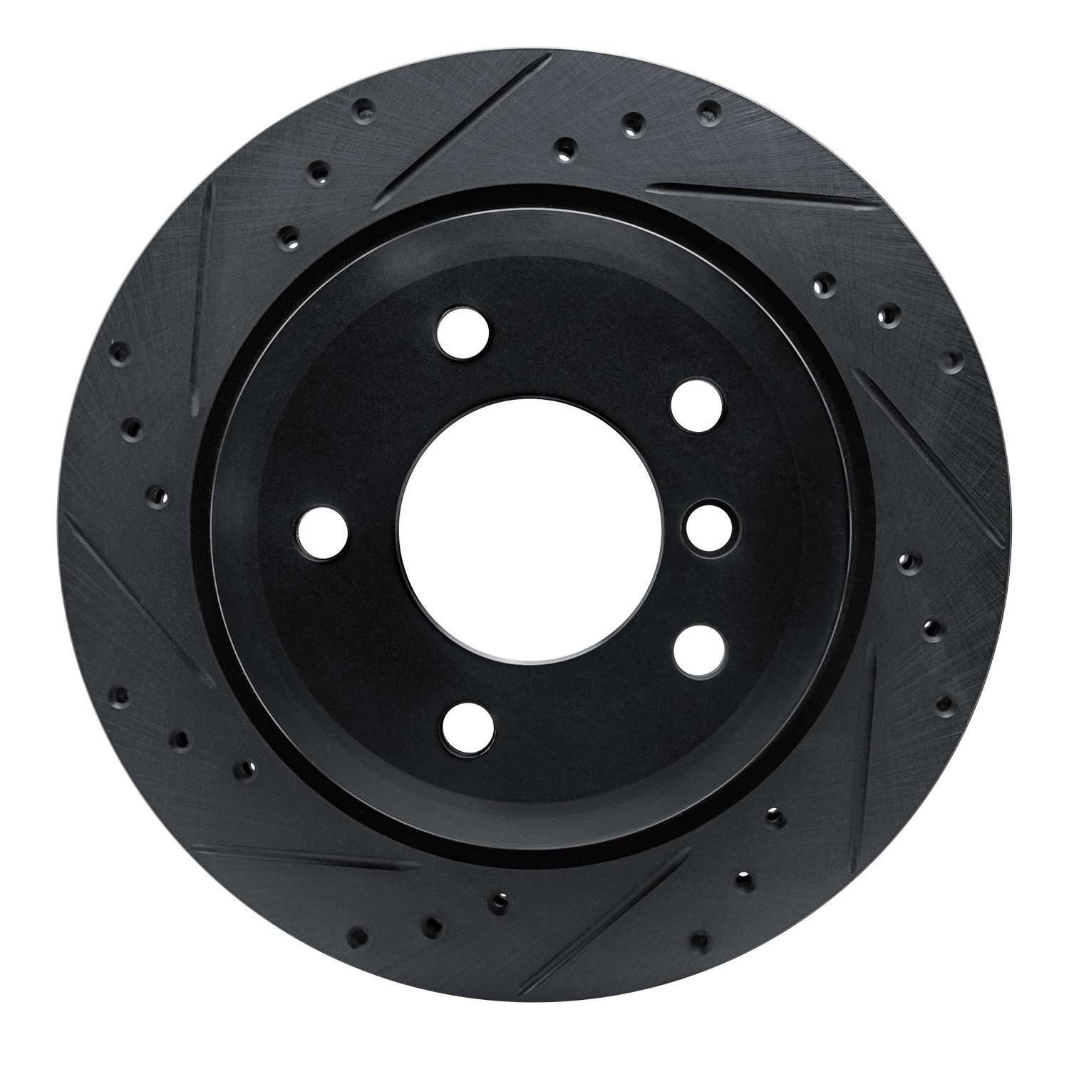 R1 Concepts 09-16 BMW Z4 Rear Left Drilled & Slotted Black Brake Rotor