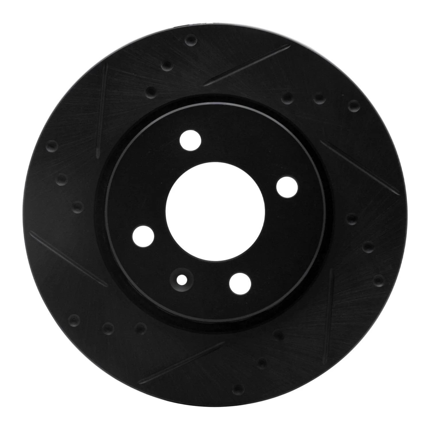 R1 Concepts 09-17 Volkswagen SAVEIRO (Mexico) Front Left Drilled & Slotted Black Brake Rotor