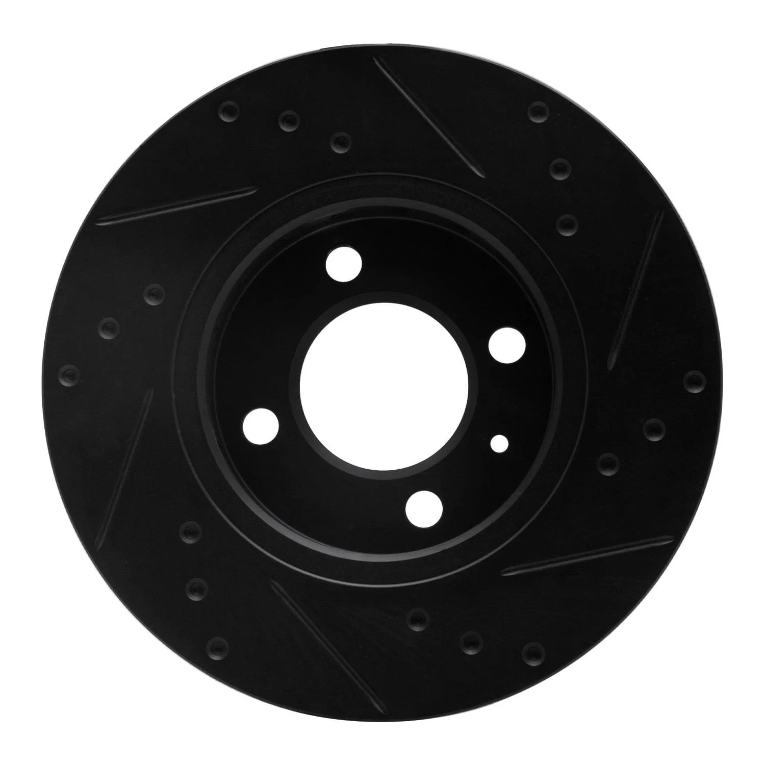 R1 Concepts 09-17 Volkswagen SAVEIRO (Mexico) Front Left Drilled & Slotted Black Brake Rotor - Image 2