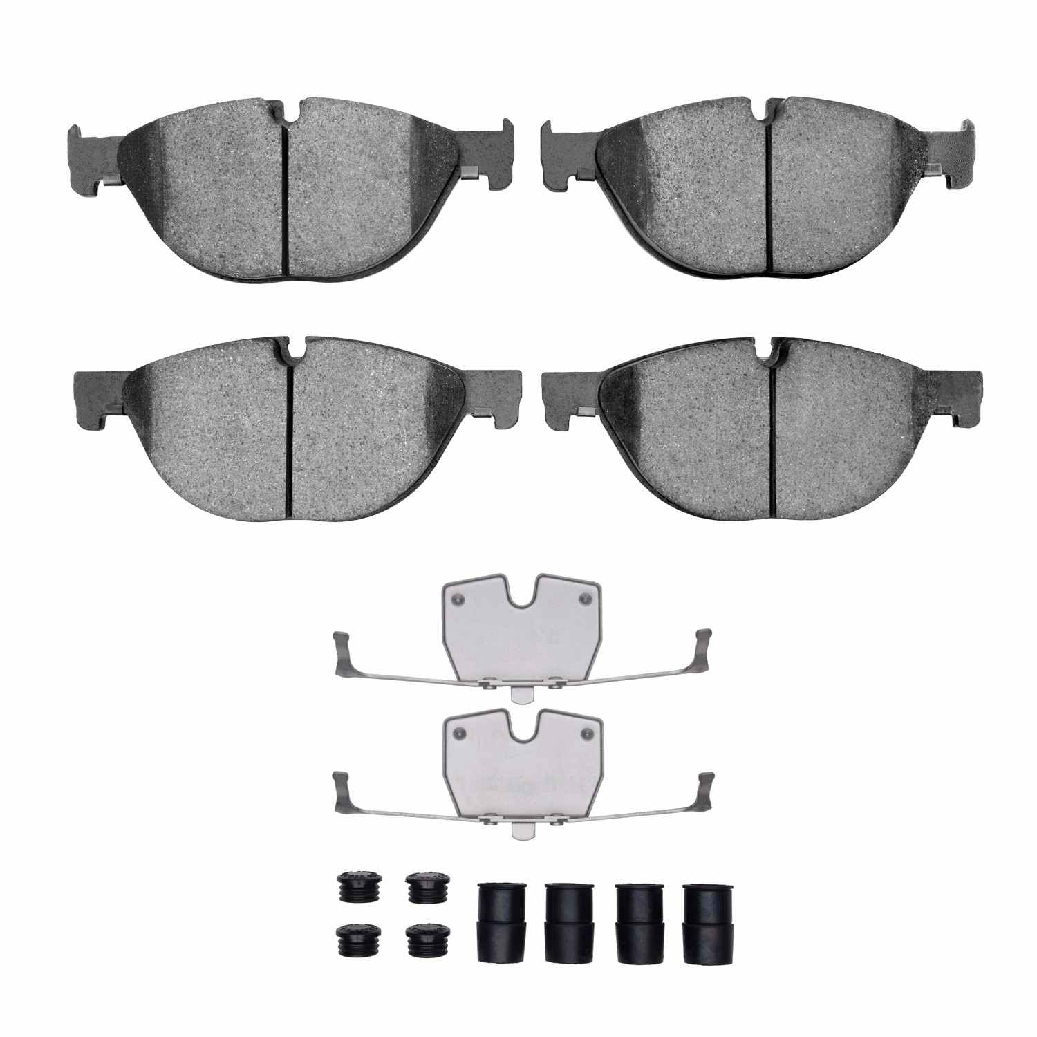 R1 Concepts 09-18 BMW 740LD xDrive Front Euro Ceramic Brake Pads & Hardware Kit