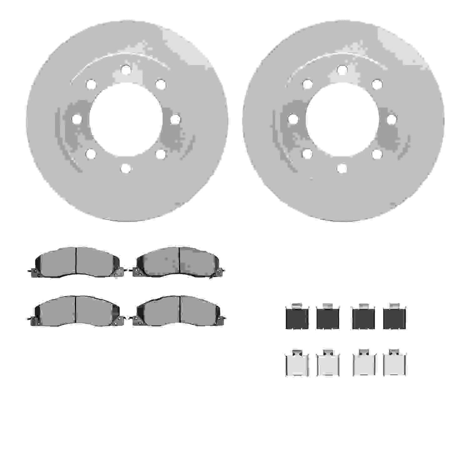 R1 Concepts 09-18 Dodge Ram 2500 Front Brake Rotor Set w/Off-Road/Tow Brake Pads and Hardware