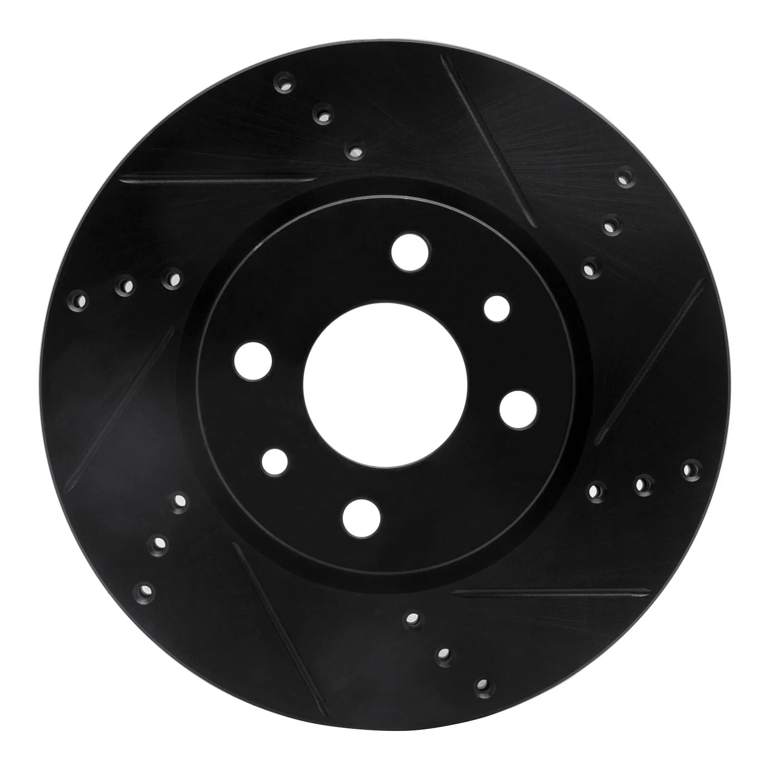 R1 Concepts 09-19 Dodge Vision (Mexico) Front Right Drilled & Slotted Black Brake Rotor