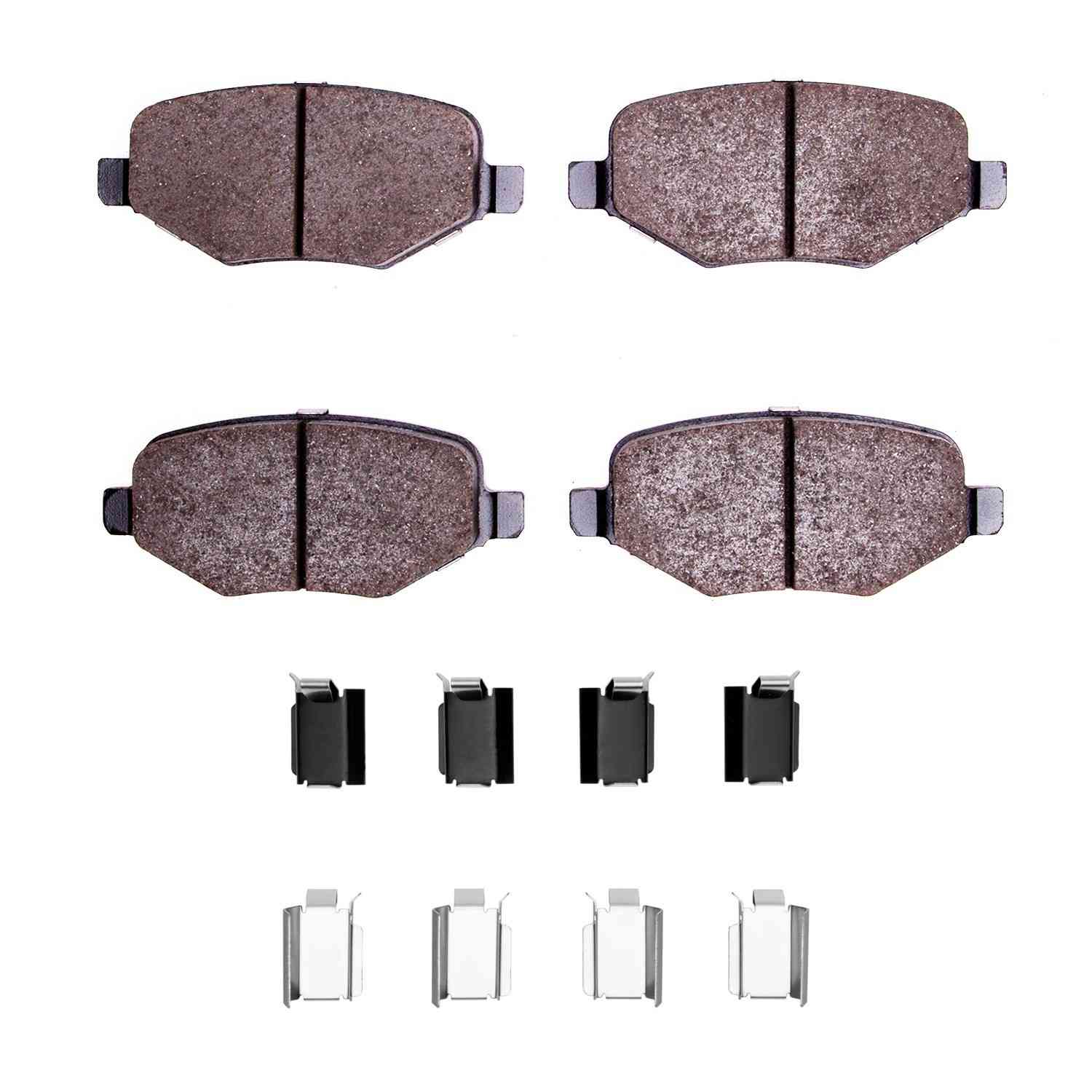 R1 Concepts 09-19 Lincoln Mkt Rear Semi Met Brake Pads and Hardware Kit