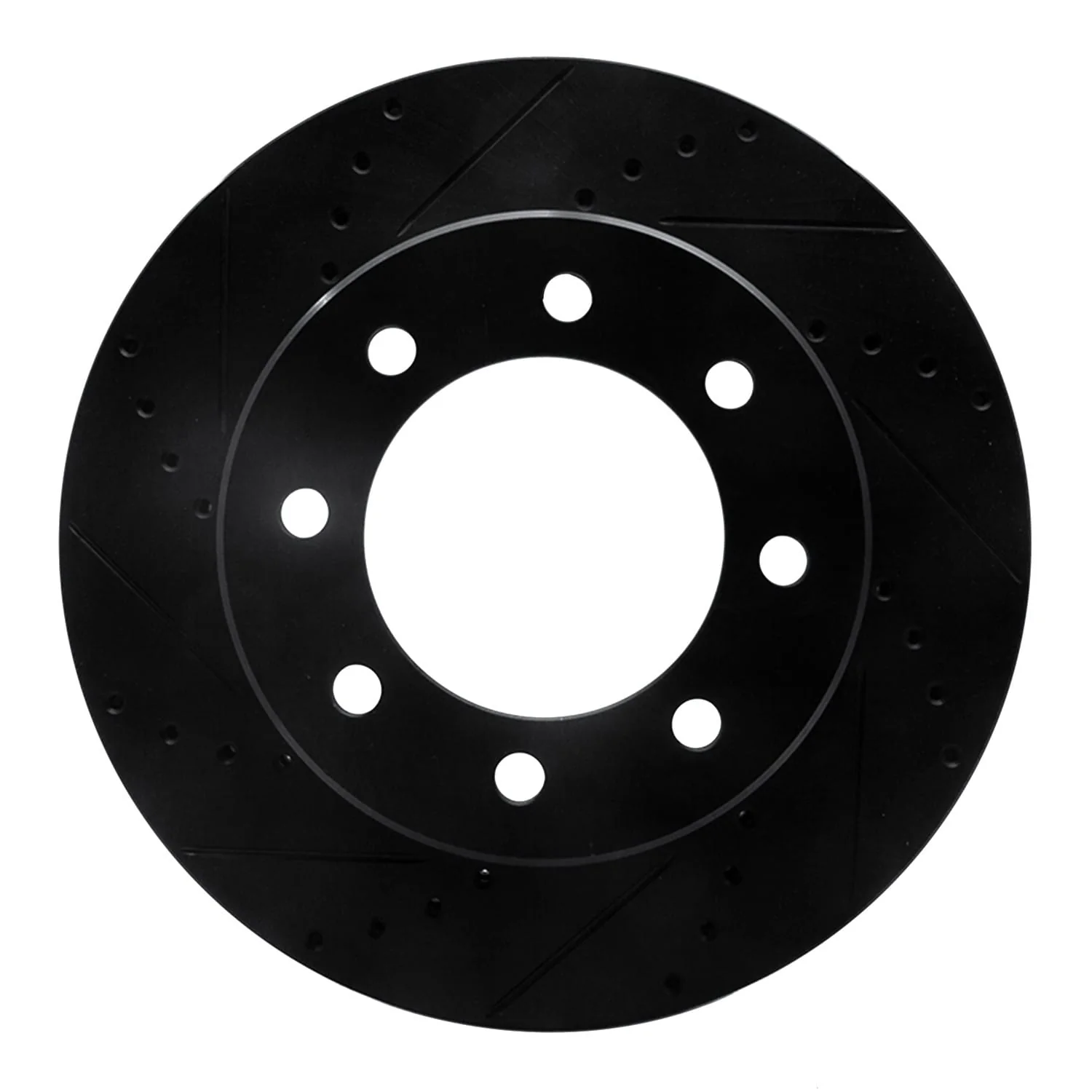 R1 Concepts 09-25 Dodge Ram 2500 Front Left Drilled & Slotted Black Brake Rotor