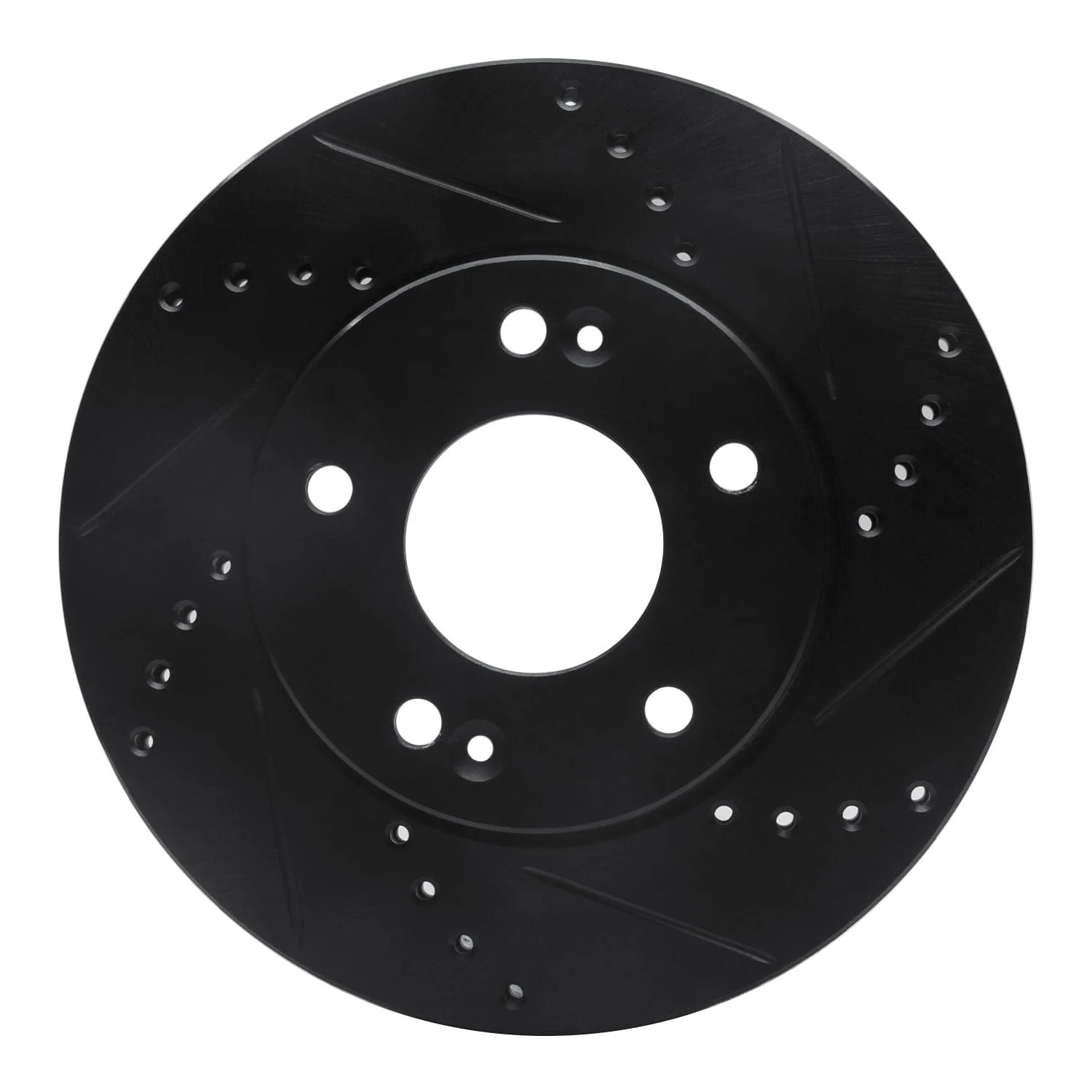 R1 Concepts 10-11 Kia Soul Front Right Drilled & Slotted Black Brake Rotor
