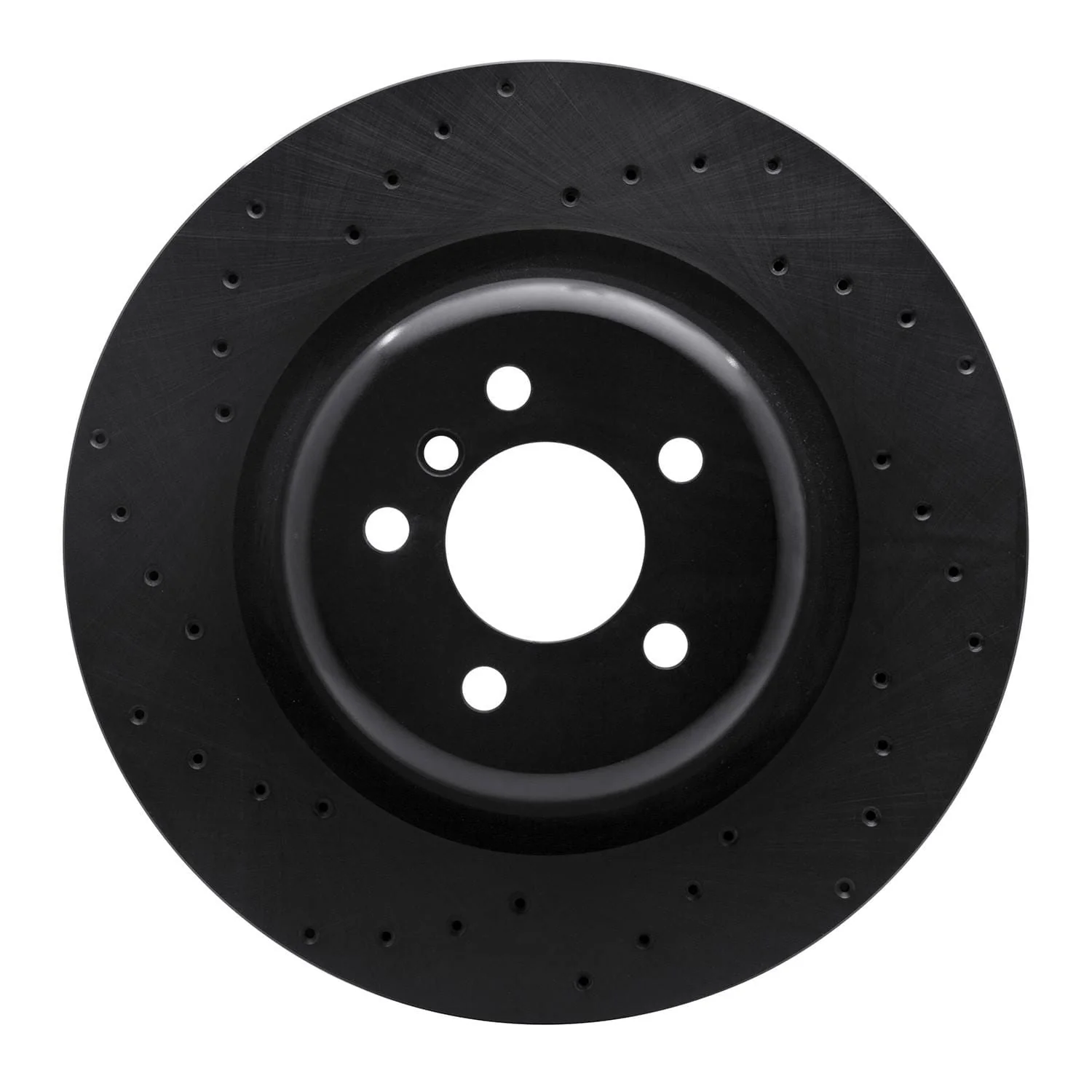 R1 Concepts 10-14 BMW X5 Rear Left Drilled Black Brake Rotor