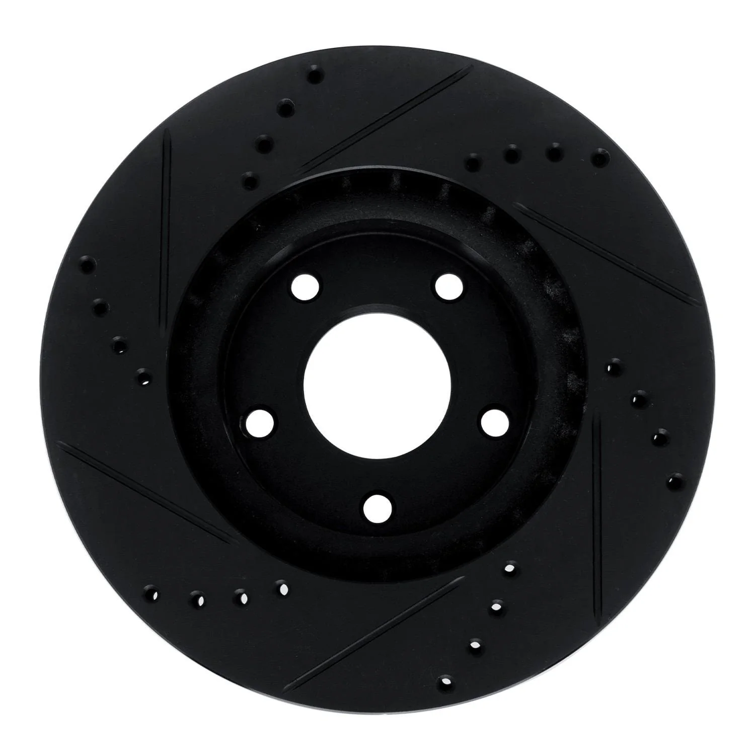 R1 Concepts 10-14 Renault SAFRANE (Mexico) Front Right Drilled & Slotted Black Brake Rotor - Image 2