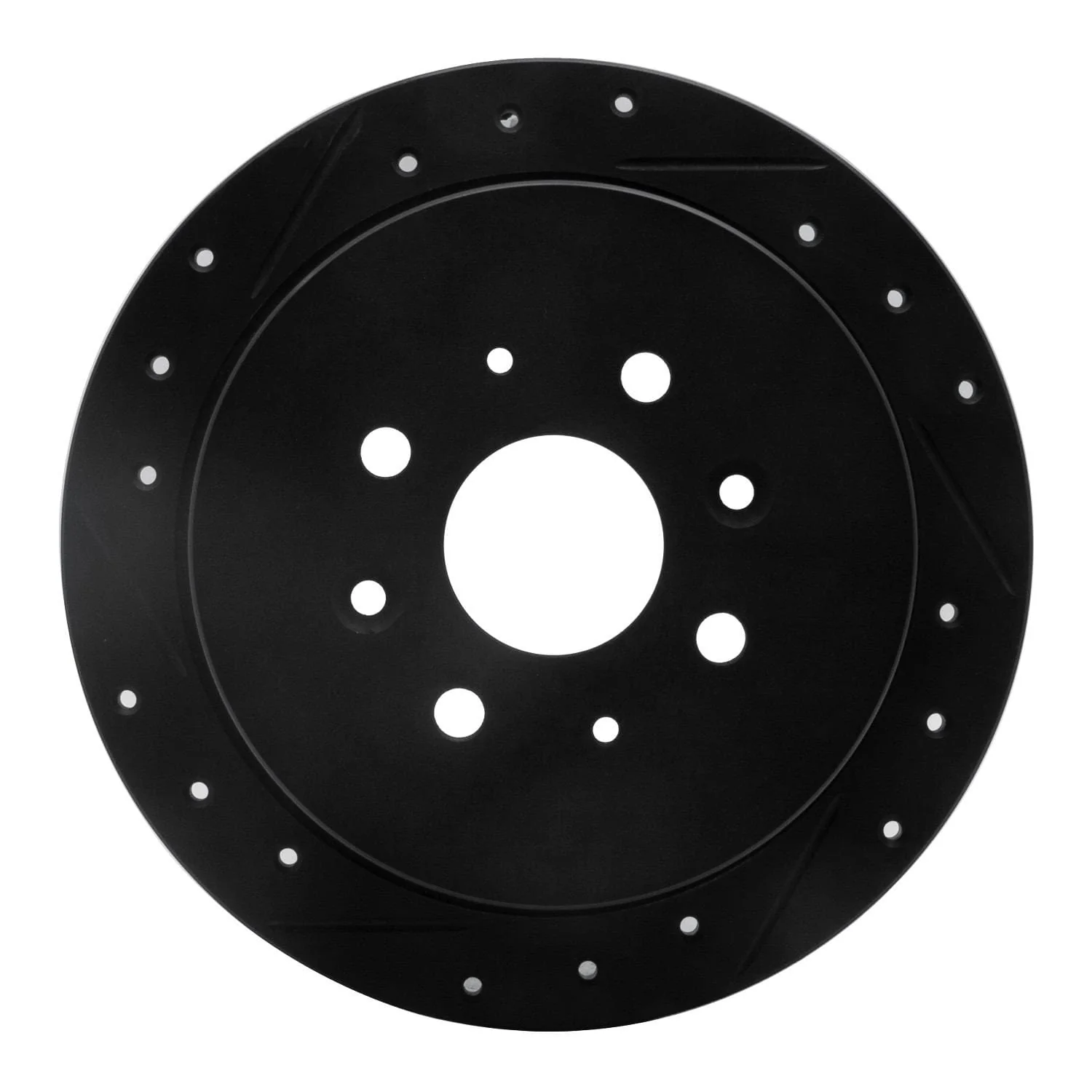 R1 Concepts 10-15 Renault SANDERO (Mexico) Front Left Drilled & Slotted Black Brake Rotor - Image 3