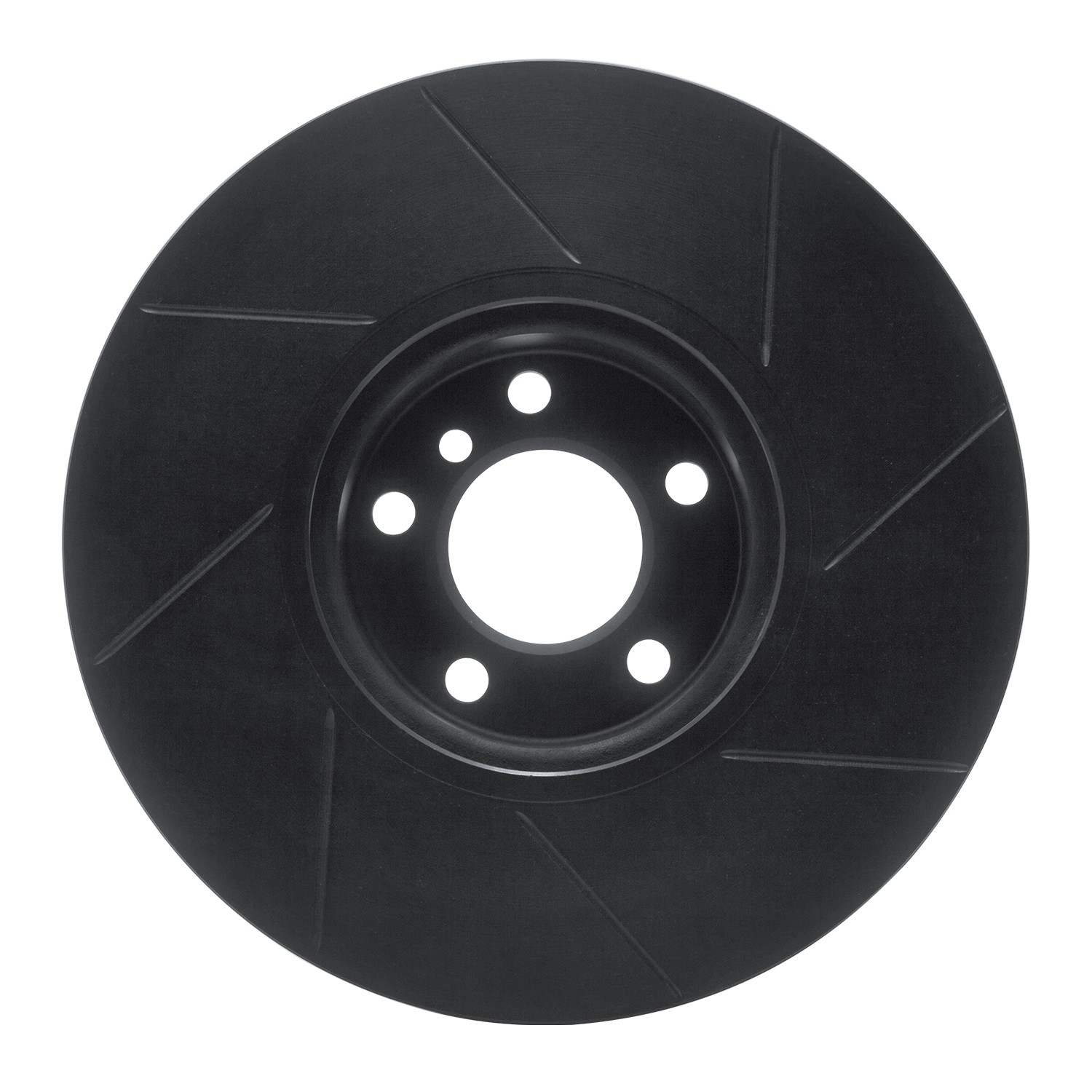 R1 Concepts 10-18 BMW 535i Left Front Slotted Black Brake Rotor - Image 2