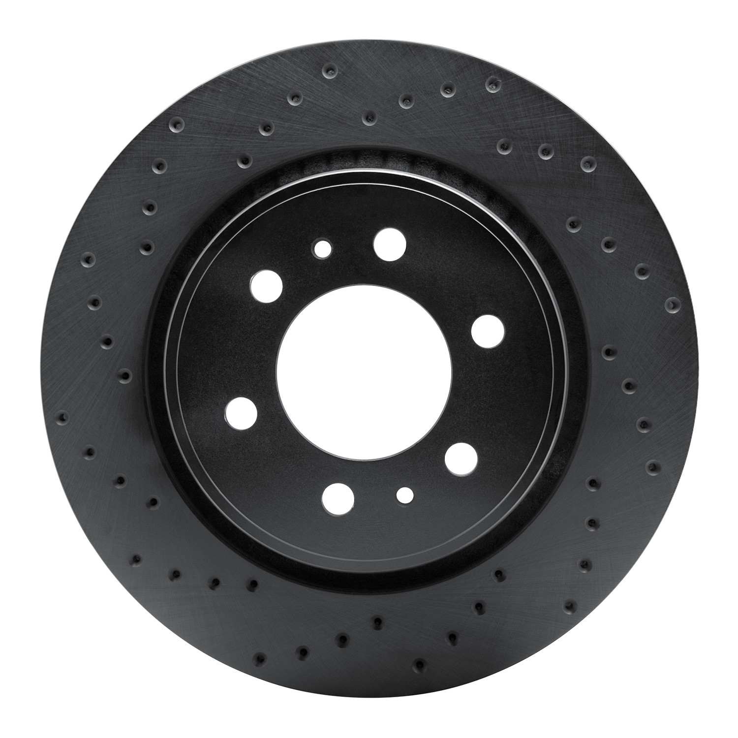R1 Concepts 10-20 Ford F-150 Front Left Drilled Black Brake Rotor
