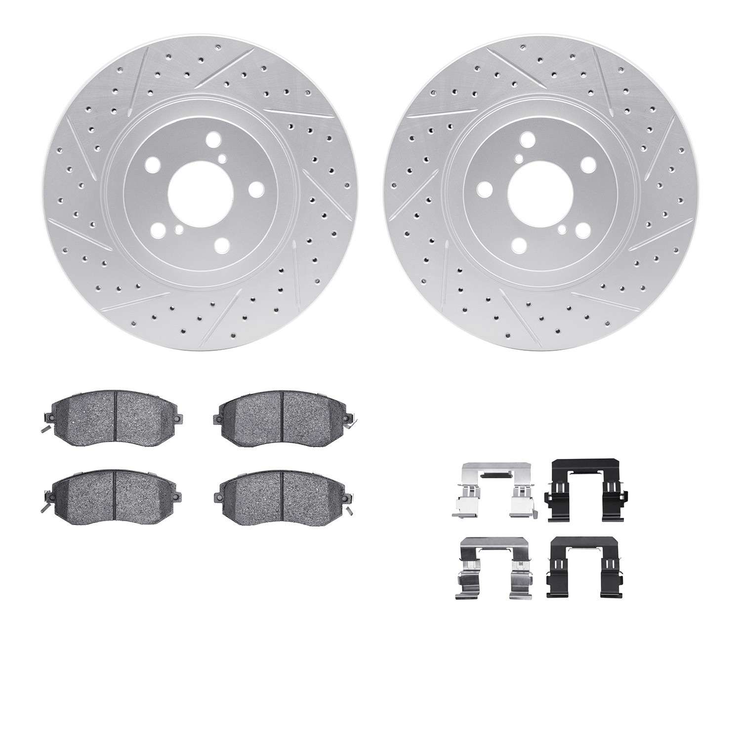 R1 Concepts 10-20 ScIon FR-S Front Drill/Slot Carbon Coated Rotor Set w/Optimum Pads