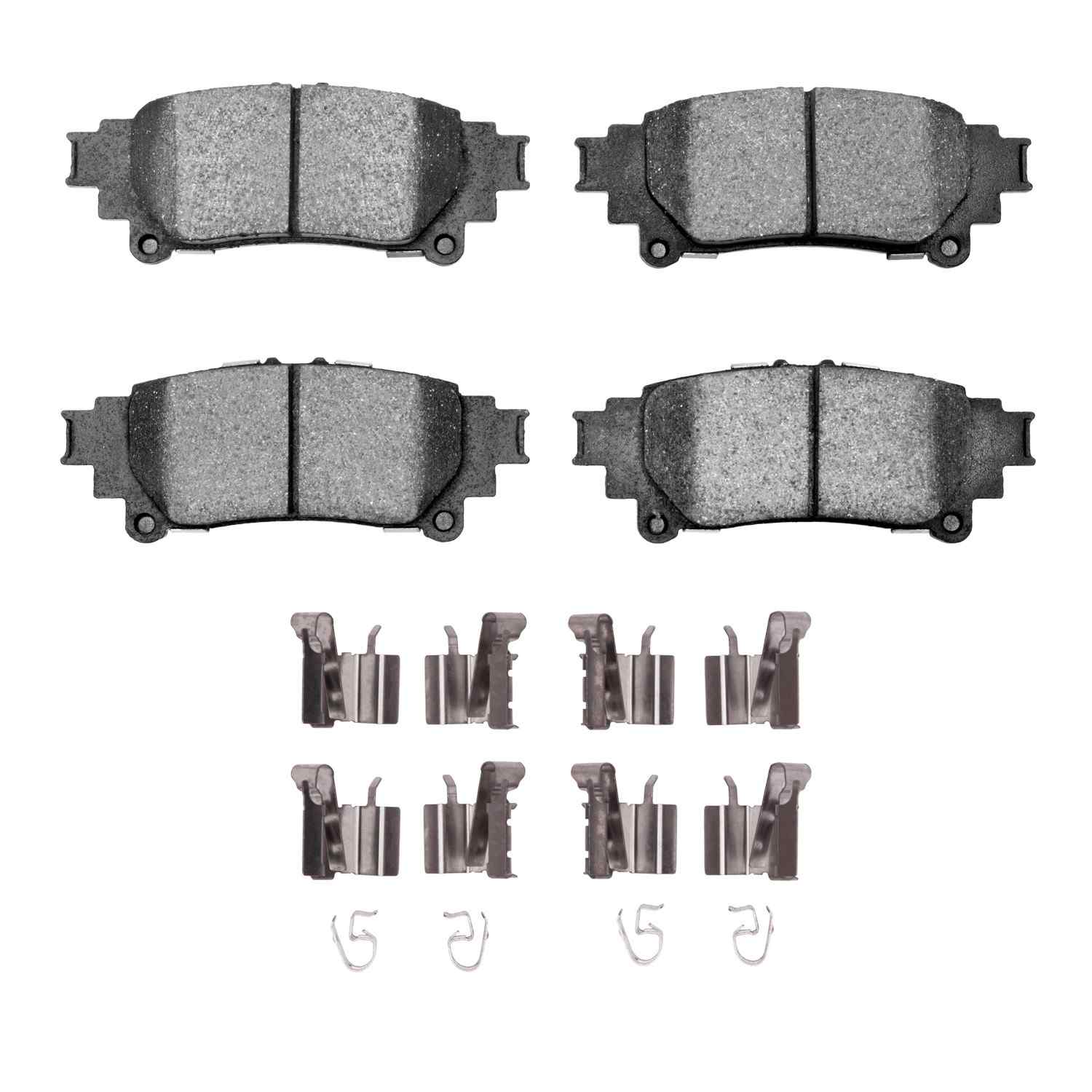 R1 Concepts 10-20 Toyota Highlander Hybrid Rear Semi Met Brake Pads and Hardware Kit