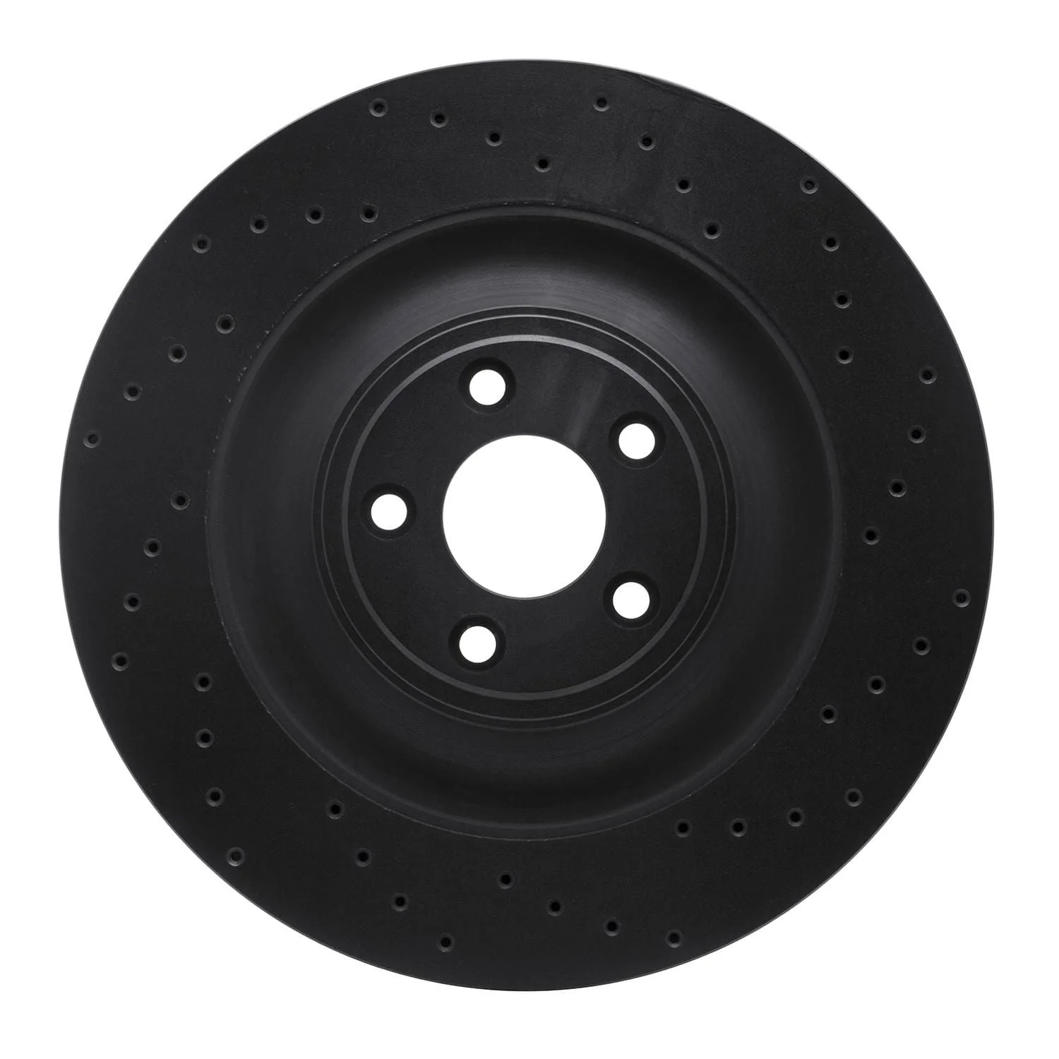 R1 Concepts 10-21 Jaguar F-Type Rear Right Drilled Black Brake Rotor