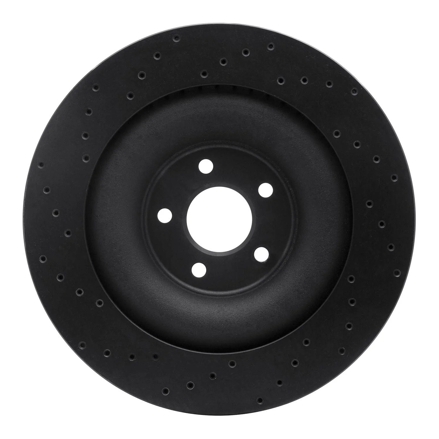 R1 Concepts 10-21 Jaguar F-Type Rear Right Drilled Black Brake Rotor - Image 2