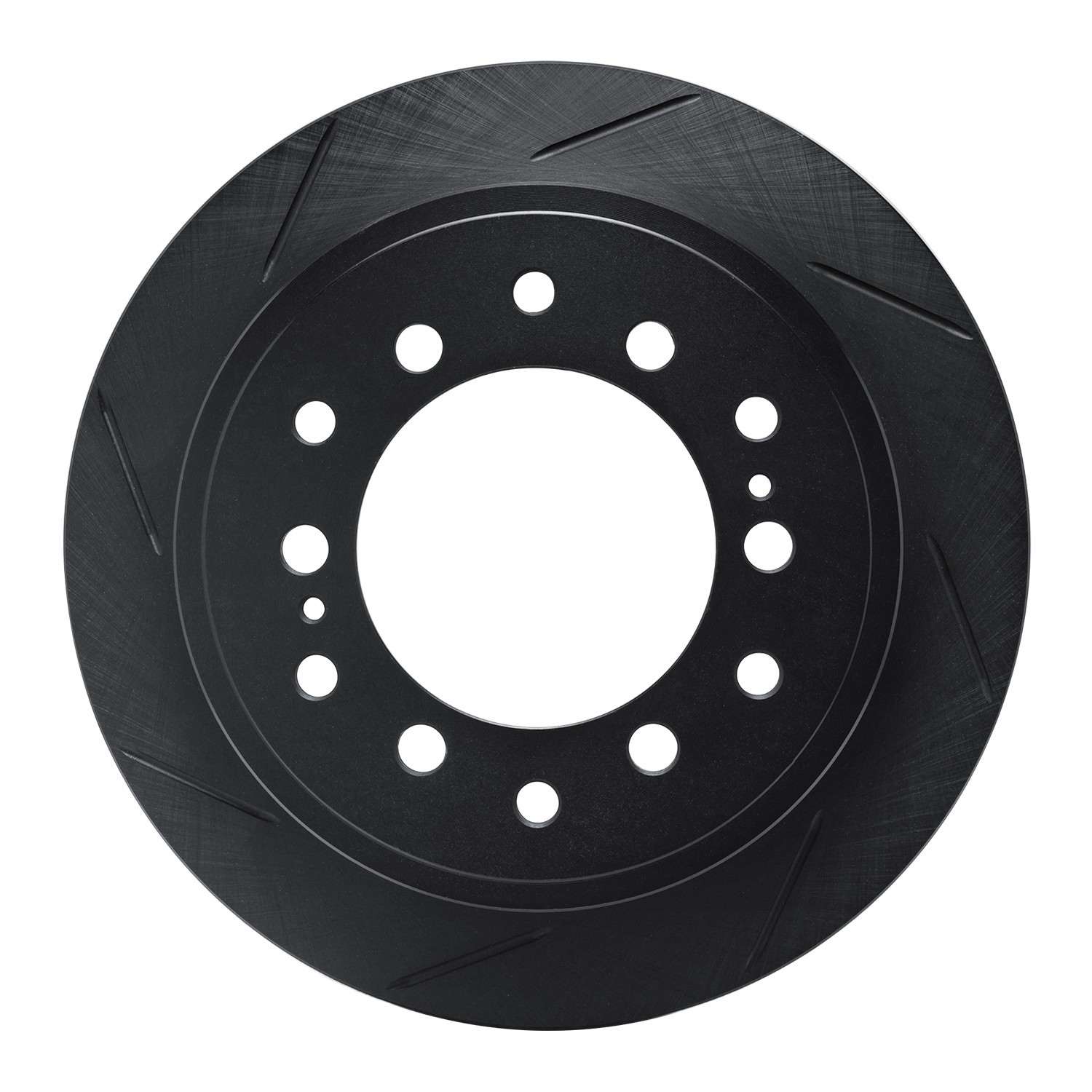 R1 Concepts 10-22 Toyota 4Runner Rear Left Slotted Black Brake Rotor