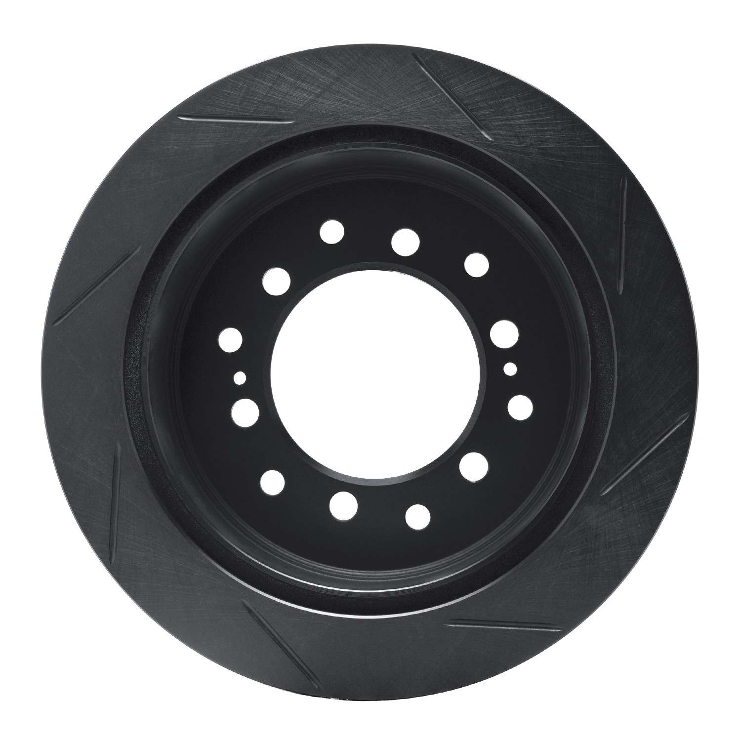 R1 Concepts 10-22 Toyota 4Runner Rear Left Slotted Black Brake Rotor - Image 2