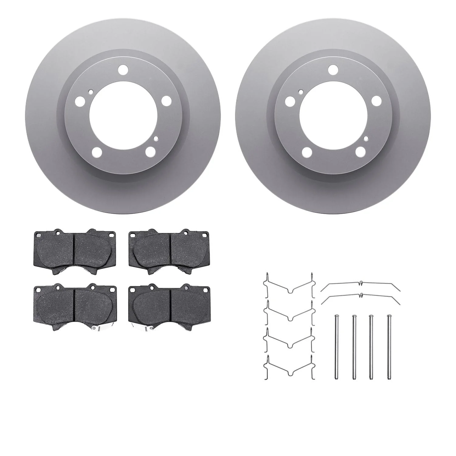 R1 Concepts 10-24 Lexus GX460 Front Carbon Coated Brake Rotor Set w/Off-Road/Tow Brake Pads and Hardware