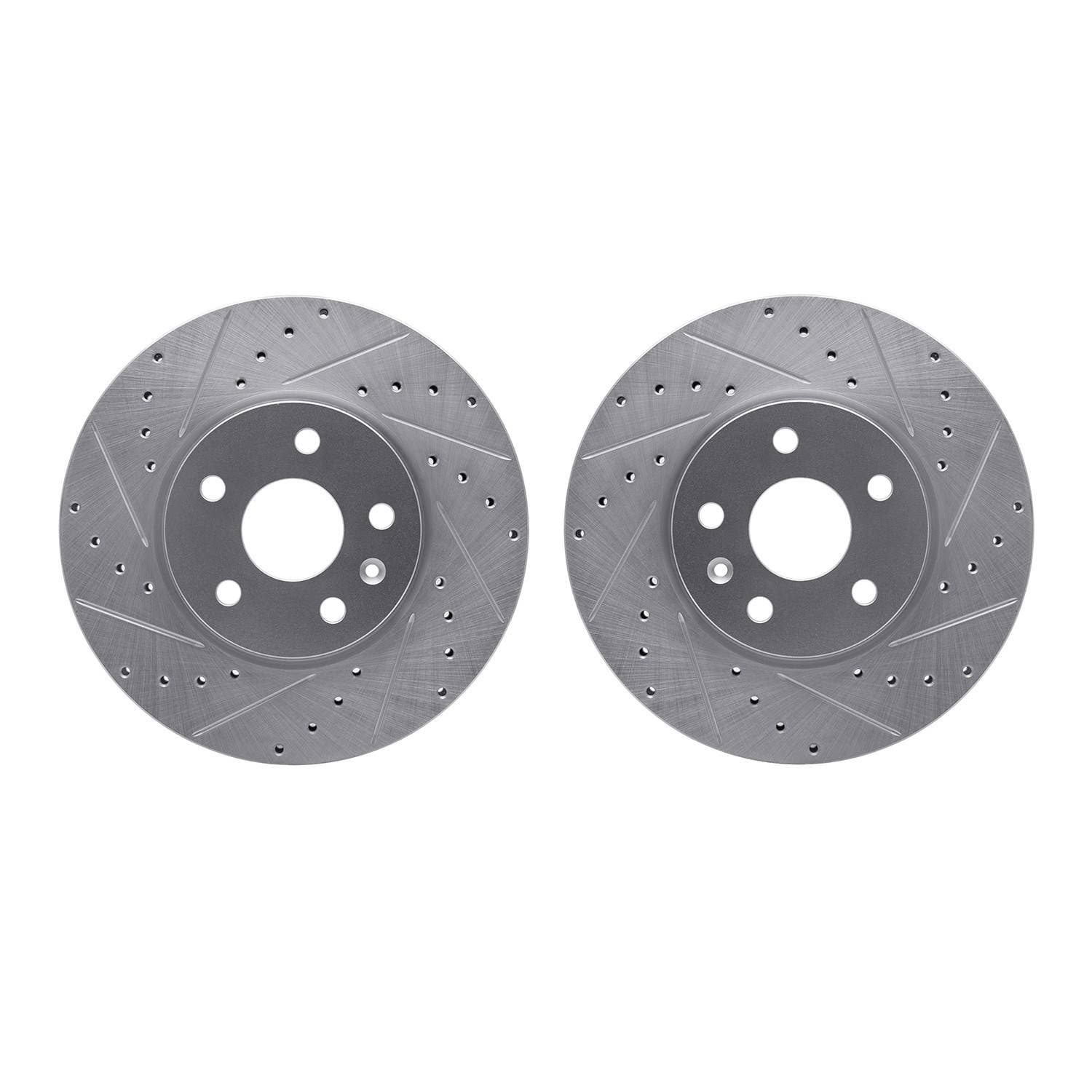 R1 Concepts 10-25 Buick LaCrosse Front Drilled & Slotted Silver Brake Rotor Set