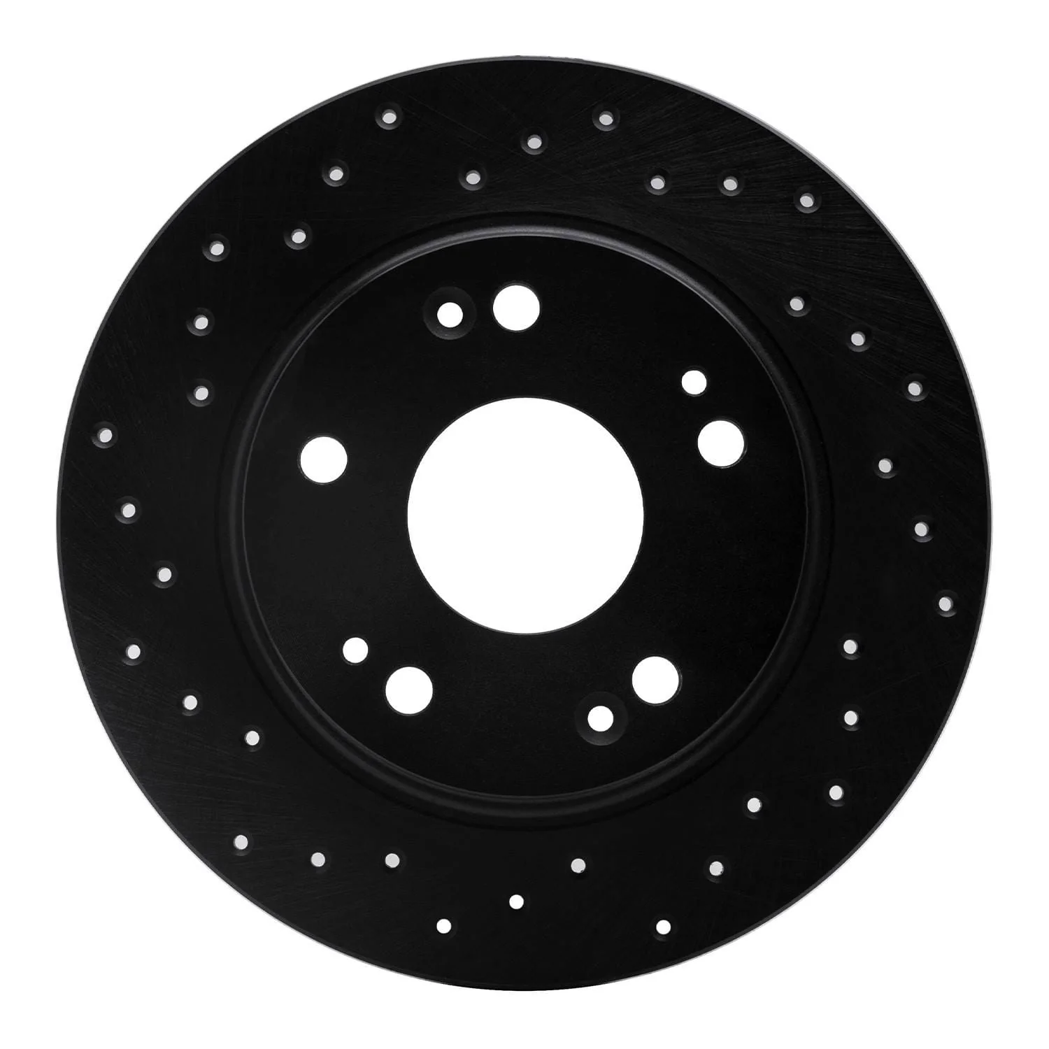 R1 Concepts 11-15 Honda CR-Z Rear Left Drilled Black Brake Rotor