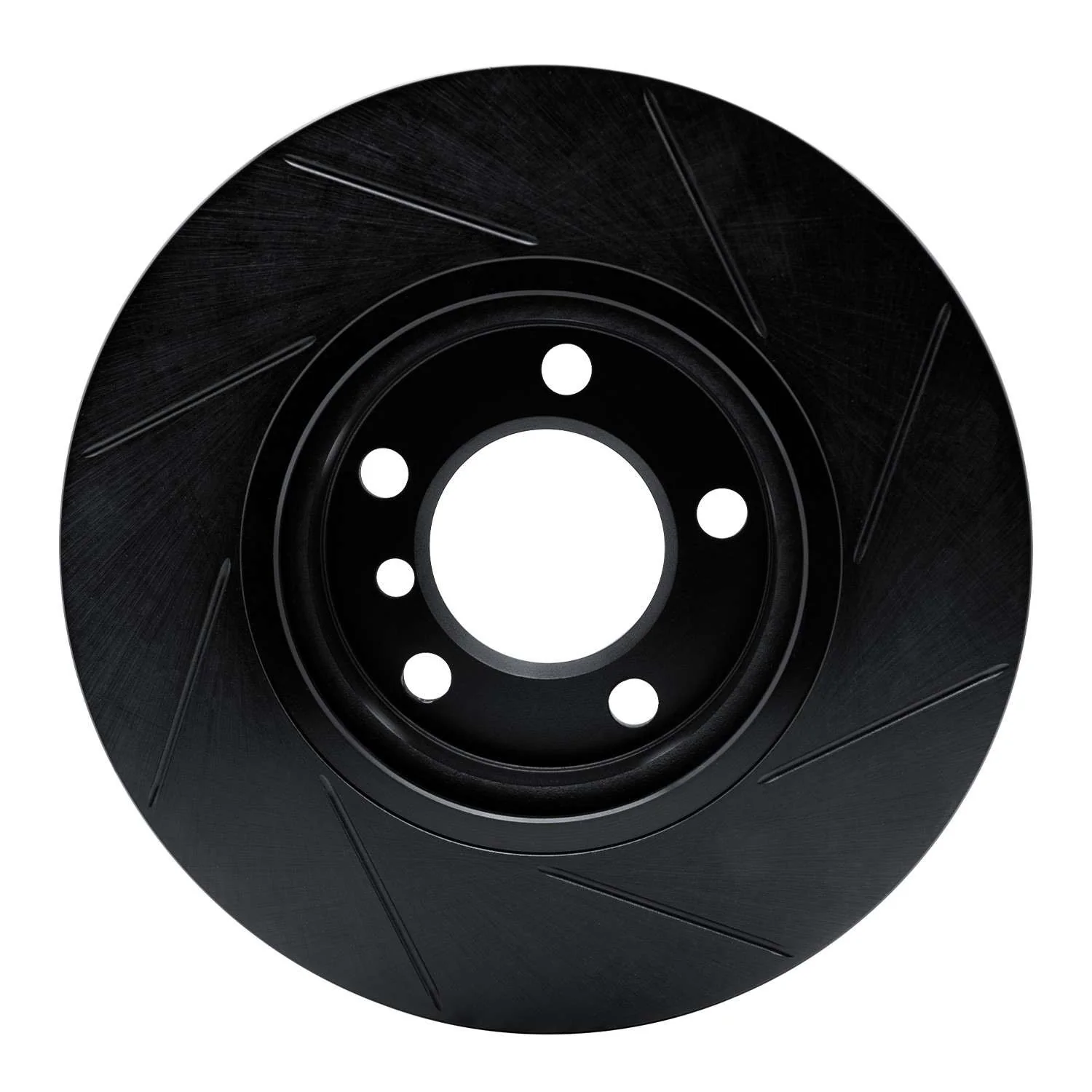R1 Concepts 11-16 Mini Cooper Countryman Front Left Slotted Black Brake Rotor - Image 2