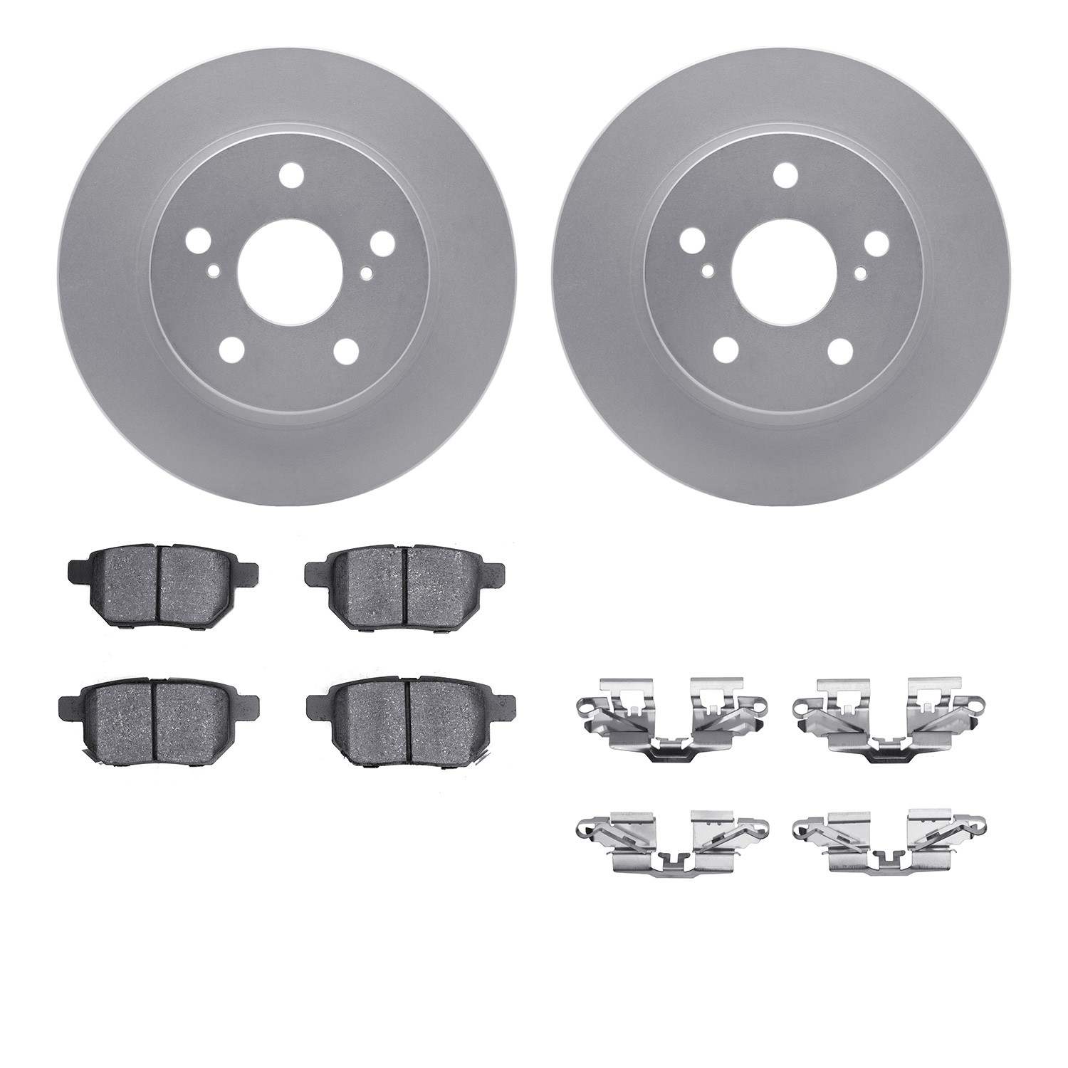R1 Concepts 11-16 ScIon tC Rear Carbon Coated Brake Rotor Set w/Optimum OE Pads and Hardware