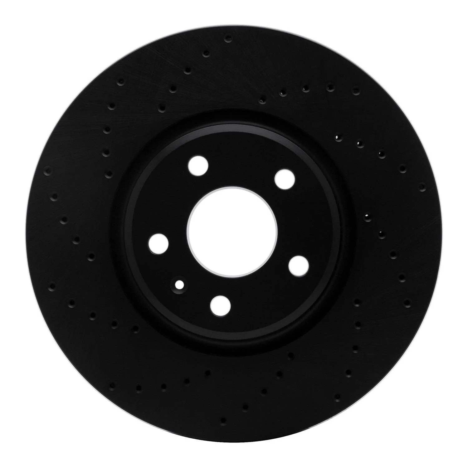R1 Concepts 11-17 Audi A4 ALLROAD Front Left Drilled Black Brake Rotor