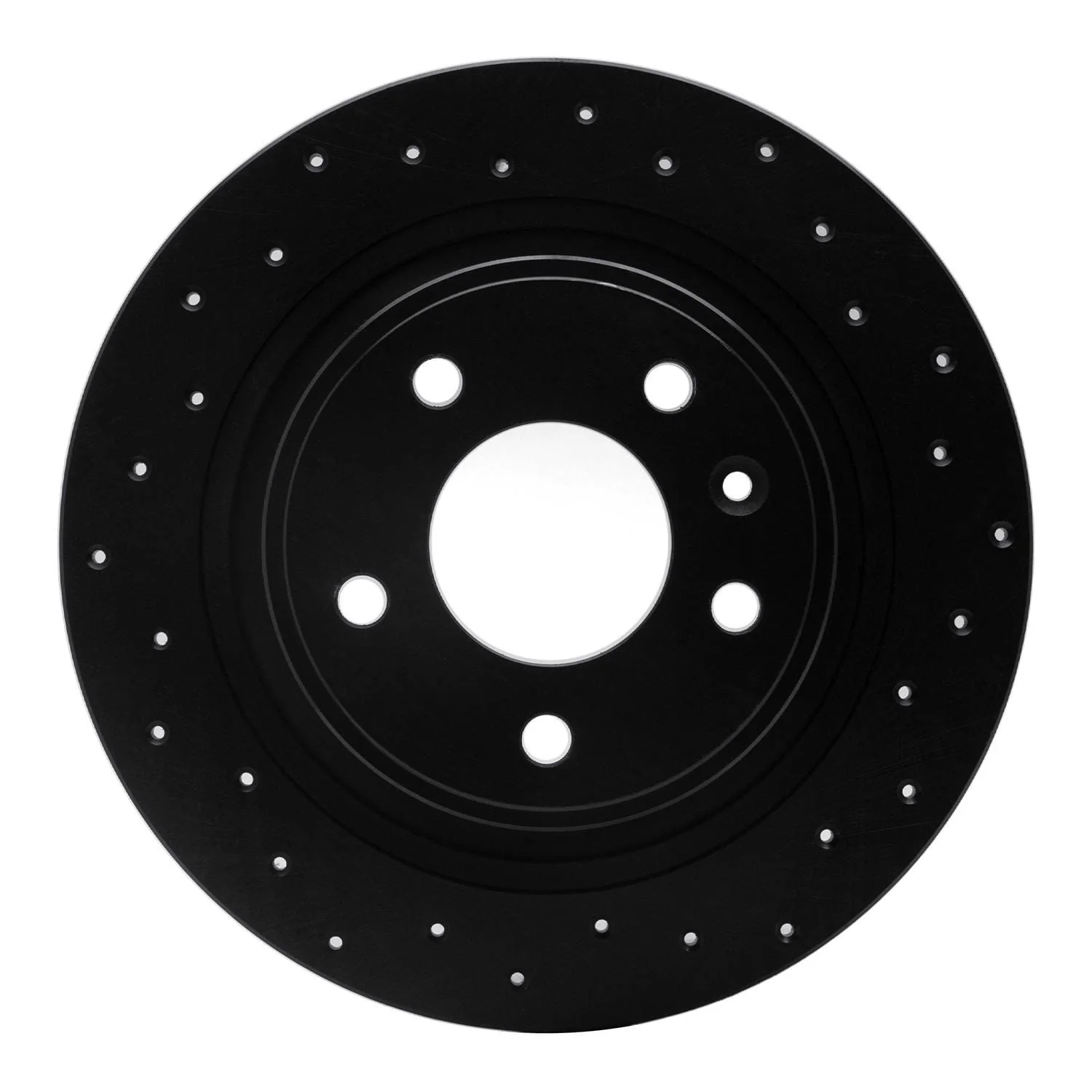 R1 Concepts 11-19 Buick Cascada Rear Right Drilled Black Brake Rotor