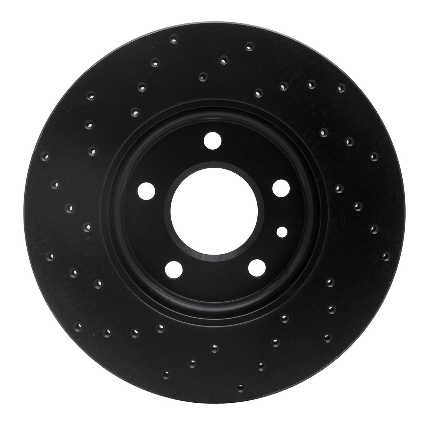 R1 Concepts 11-22 Buick Cruze Front Right Drilled Black Brake Rotor - Image 2