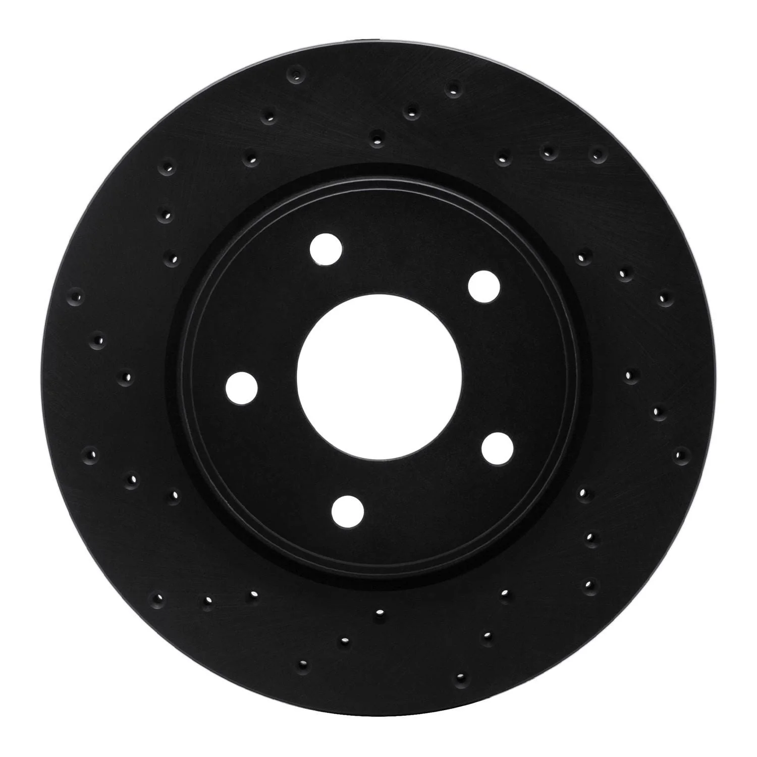 R1 Concepts 11-22 Chevrolet City Express Front Left Drilled Black Brake Rotor