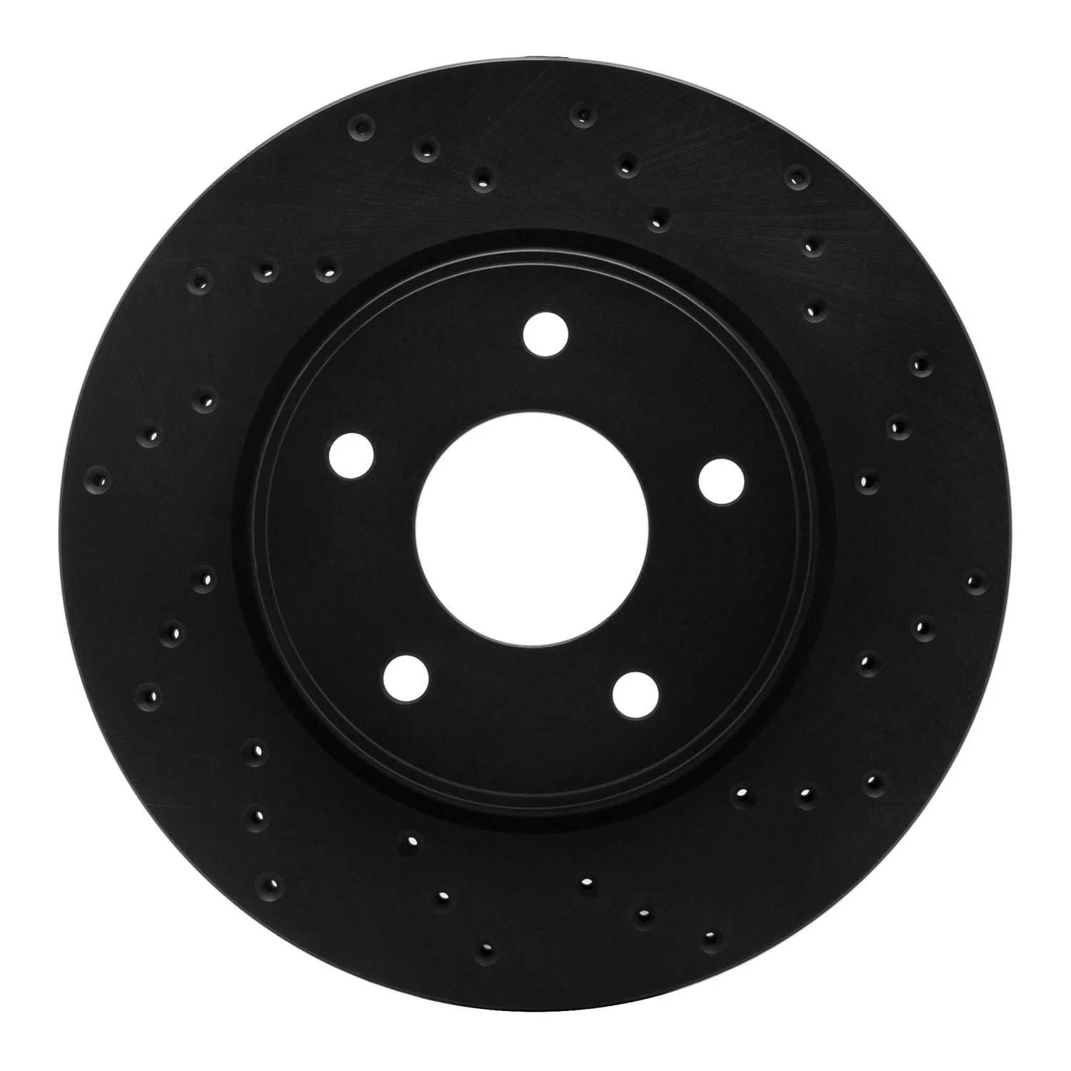 R1 Concepts 11-22 Chevrolet City Express Front Right Drilled Black Brake Rotor