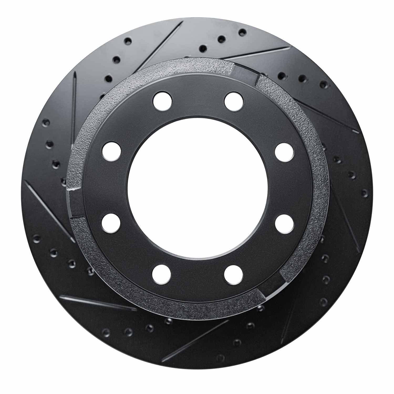 R1 Concepts 11-22 Ford F-250 4WD (Super Duty) Rear Left Drilled & Slotted Black Brake Rotor
