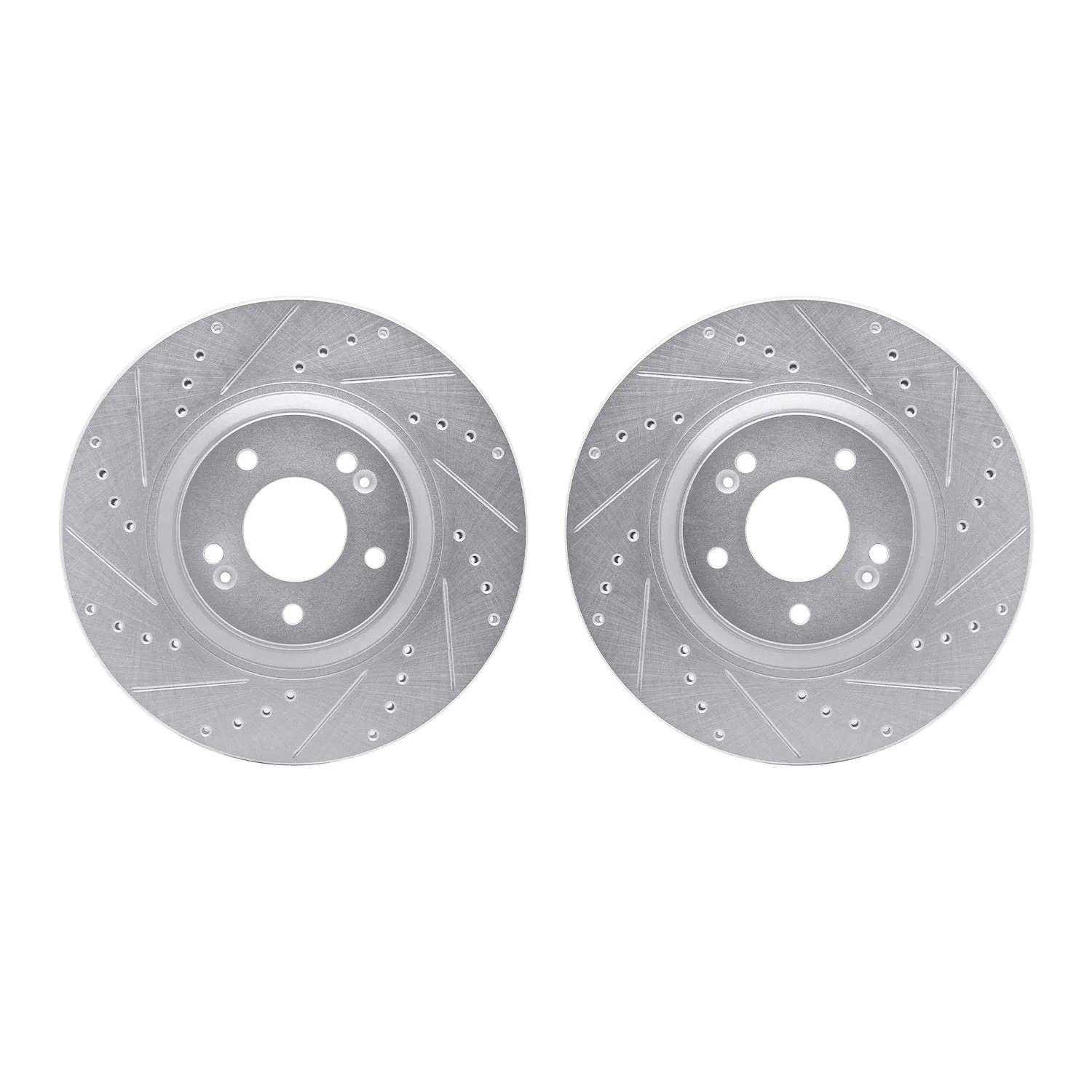 R1 Concepts 11-23 Hyundai Azera Front Drilled & Slotted Silver Brake Rotor Set