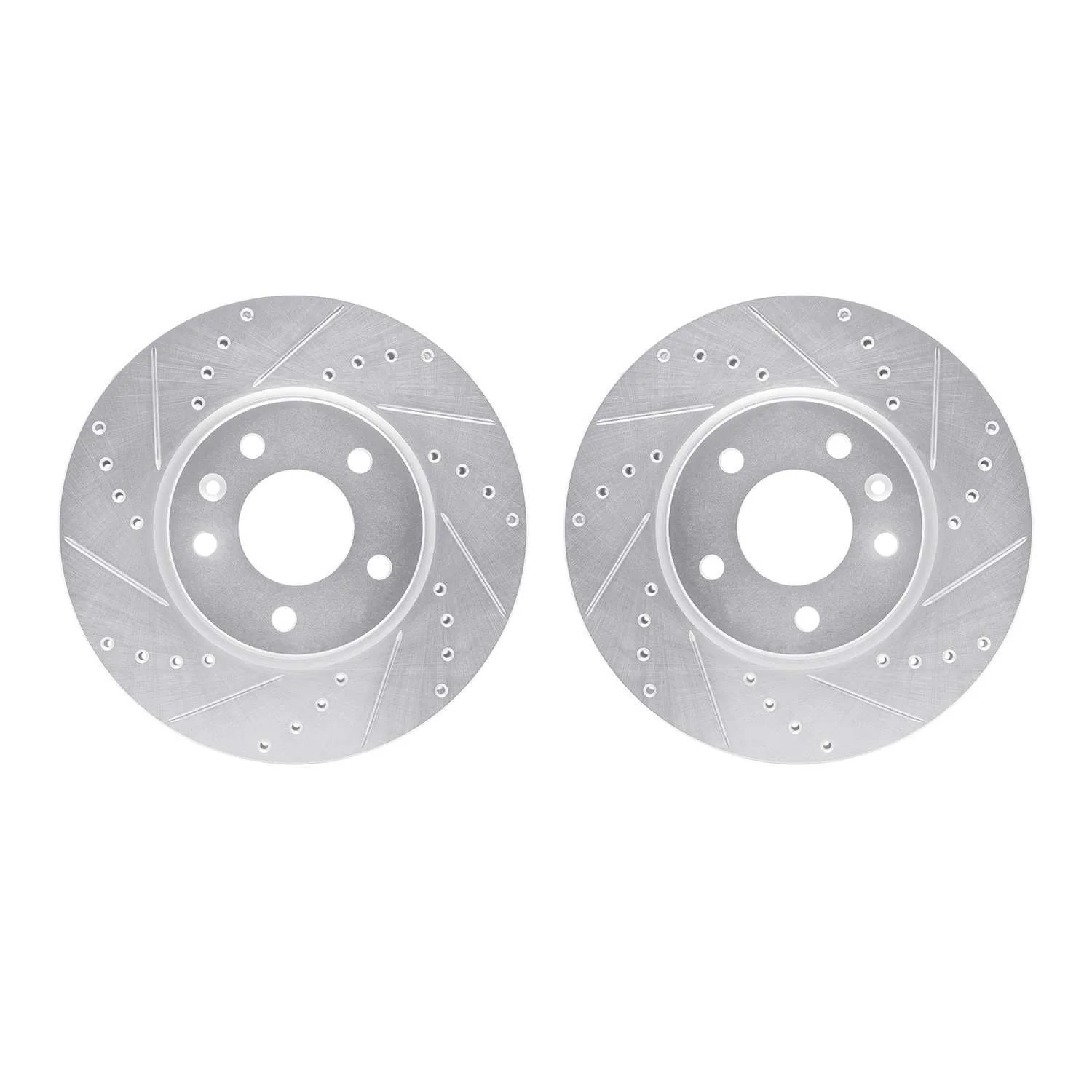 R1 Concepts 11-25 Buick LaCrosse Front Drilled & Slotted Silver Brake Rotor Set