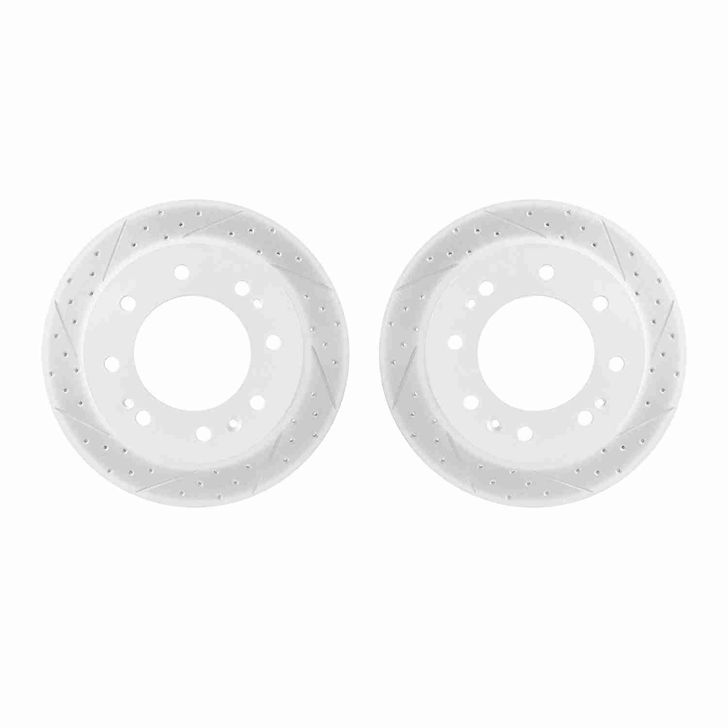 R1 Concepts 11-25 Chevrolet Silverado 2500 HD Front Drilled & Slotted Carbon Coated Brake Rotor Set