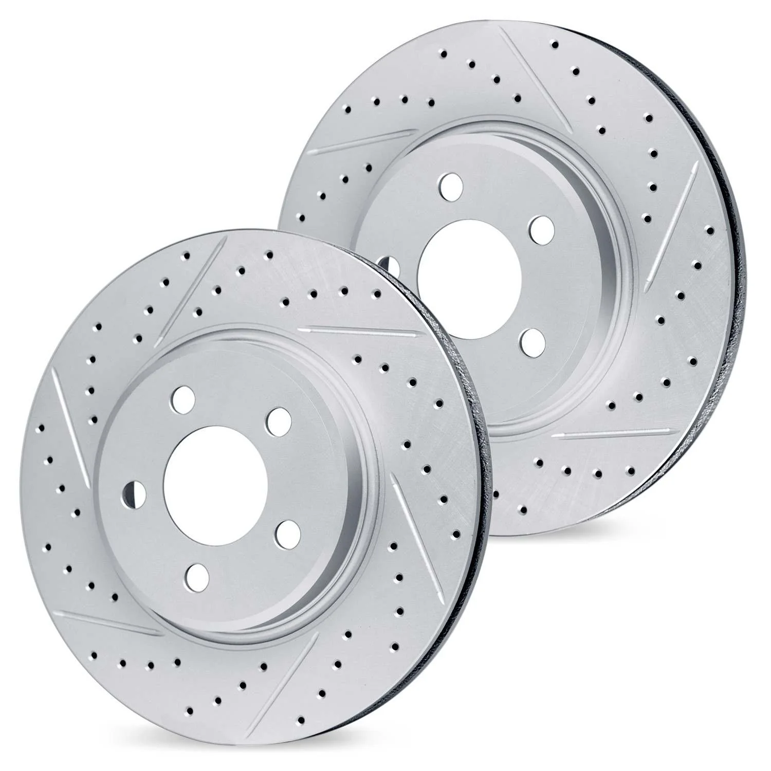 R1 Concepts 11-25 Dodge Durango Front Drilled & Slotted Carbon Coated Brake Rotor Set - Image 2
