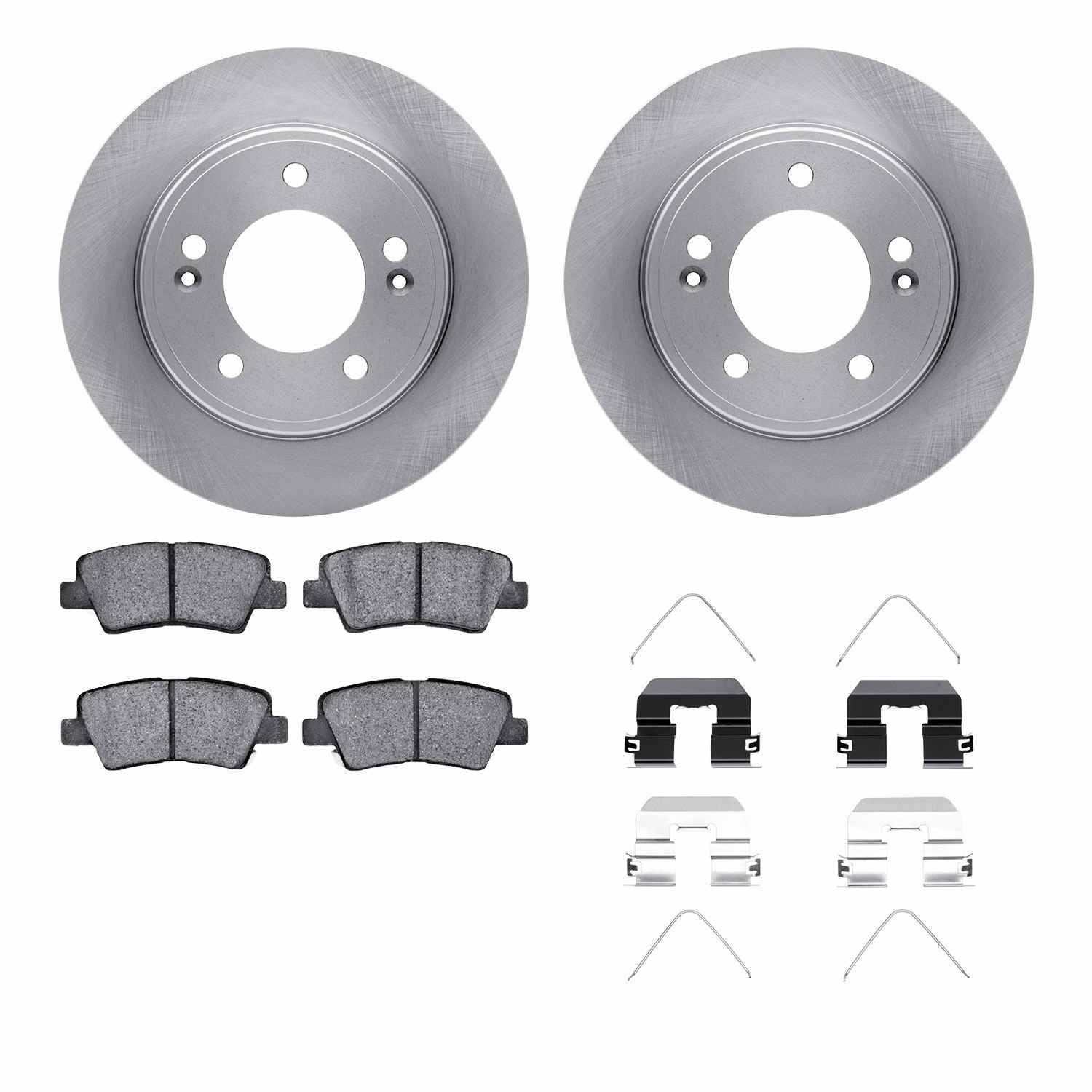 R1 Concepts 11-25 Hyundai Venue Rear Brake Rotor Set w/Optimum OE Pads and Hardware