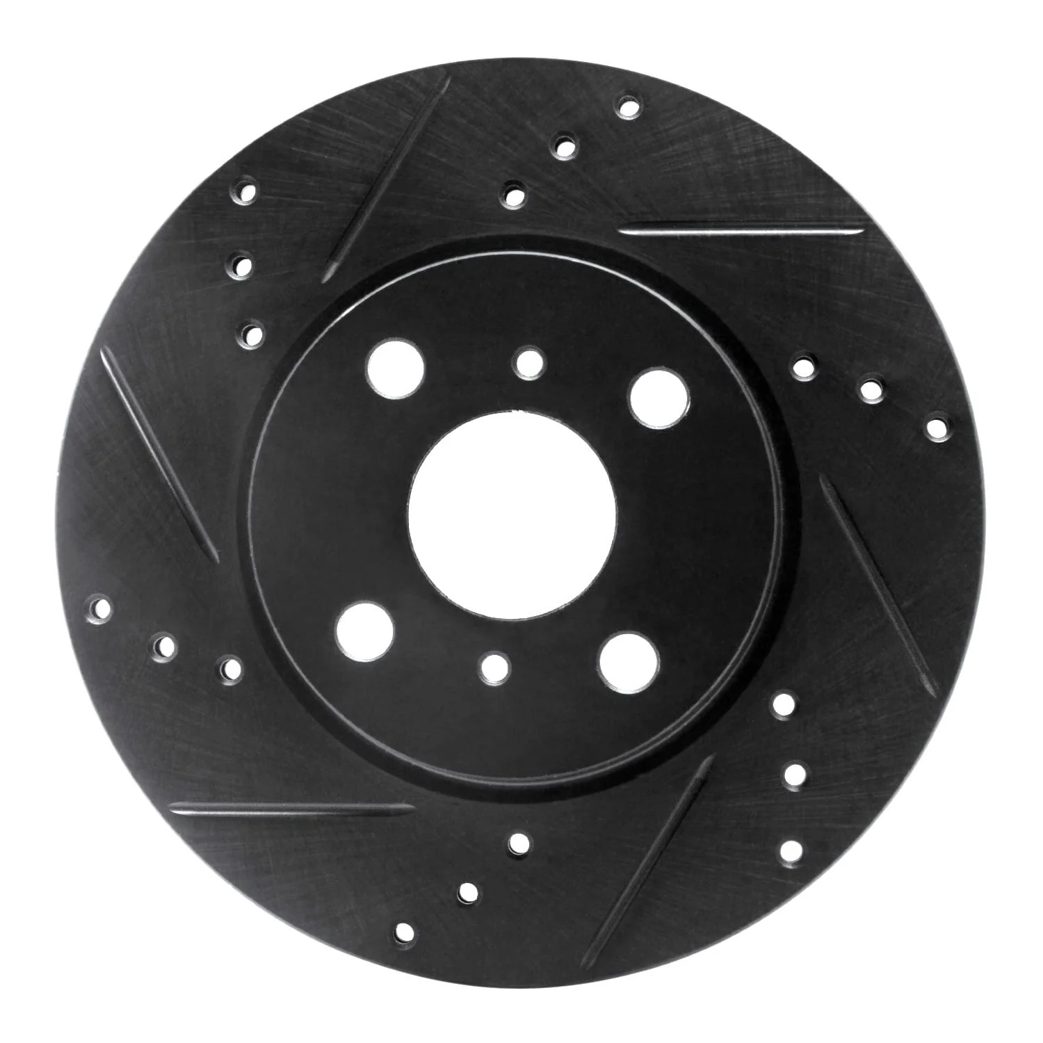 R1 Concepts 12-15 Scion IQ Front Left Drilled & Slotted Black Brake Rotor