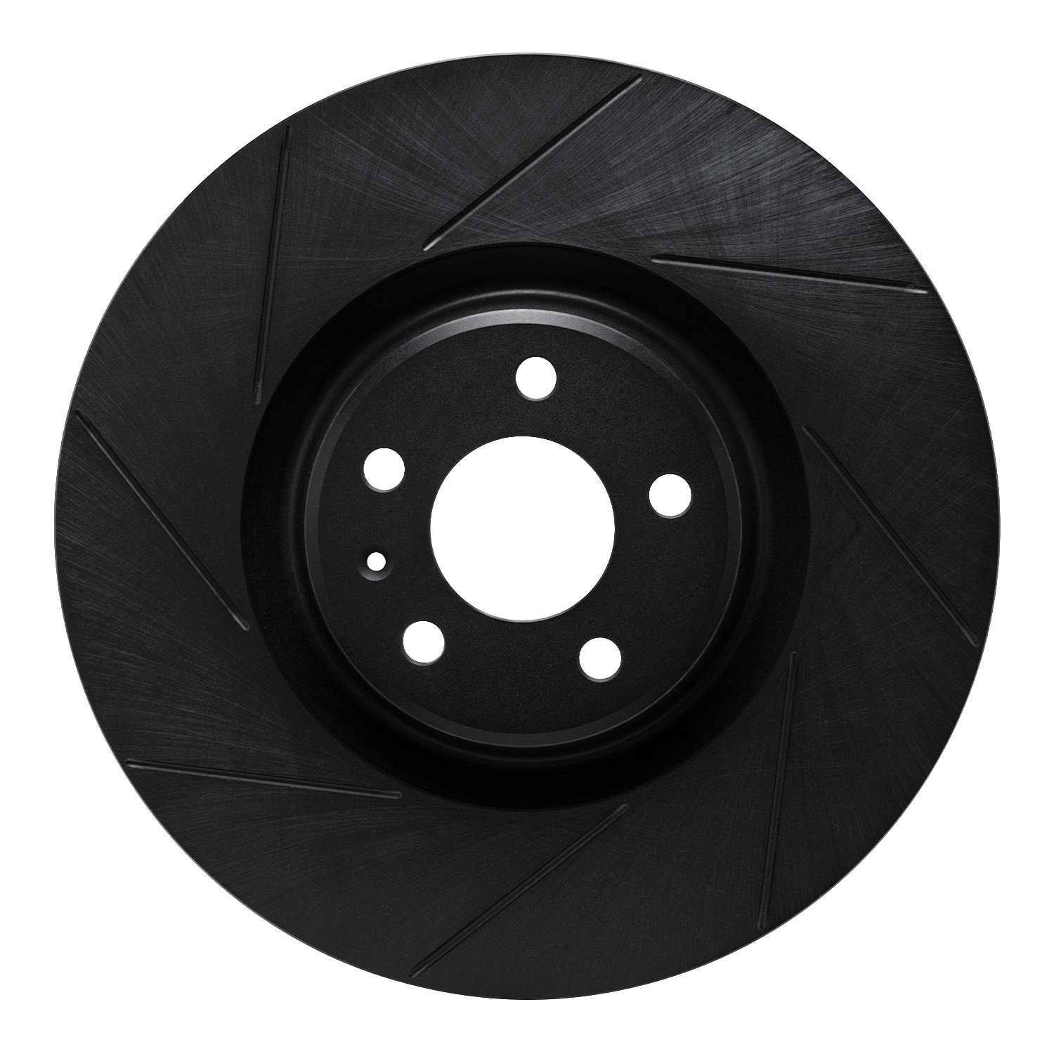 R1 Concepts 12-18 Audi A6 FWD Front Left Slotted Black Brake Rotor