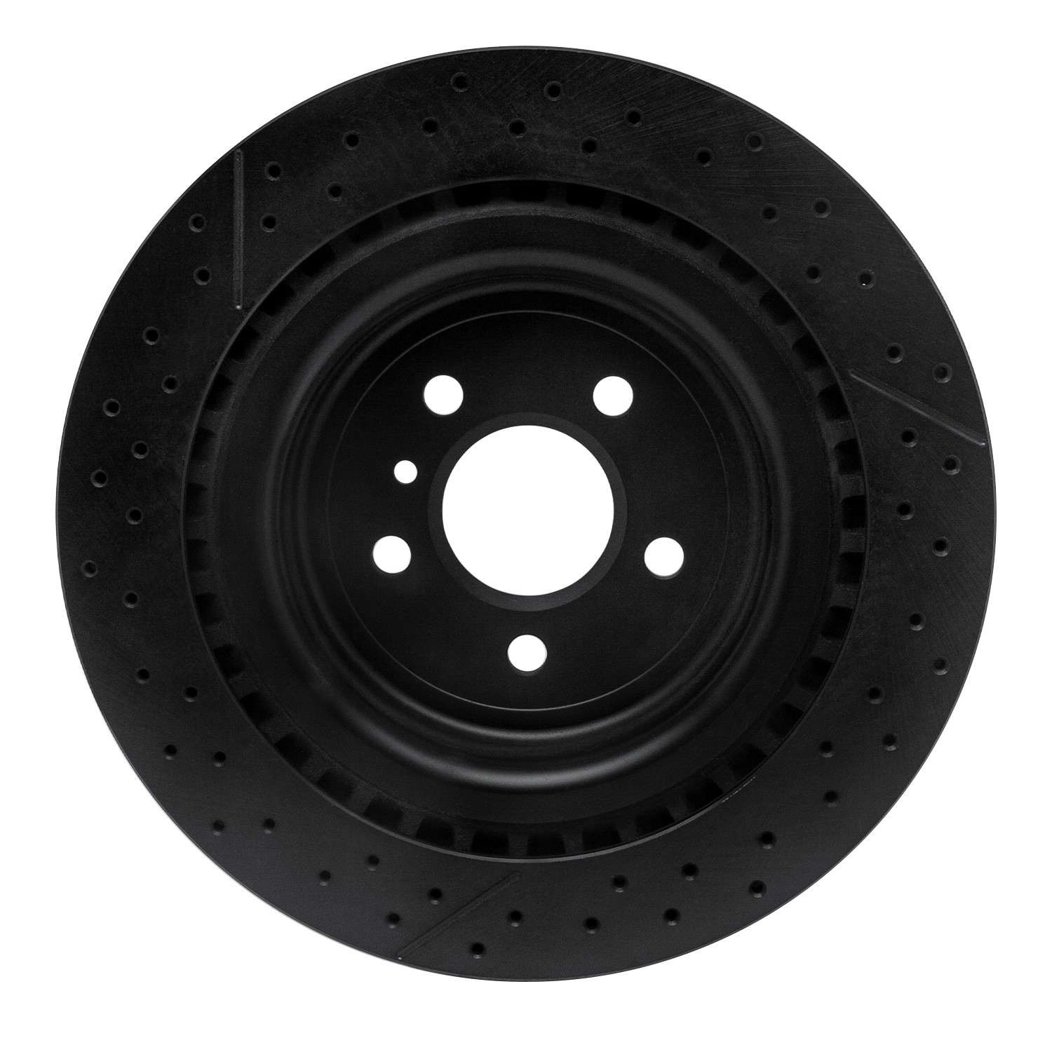 R1 Concepts 12-19 Mercedes-Benz GLE63 AMG S Rear Drilled & Slotted Black Brake Rotor - Image 2