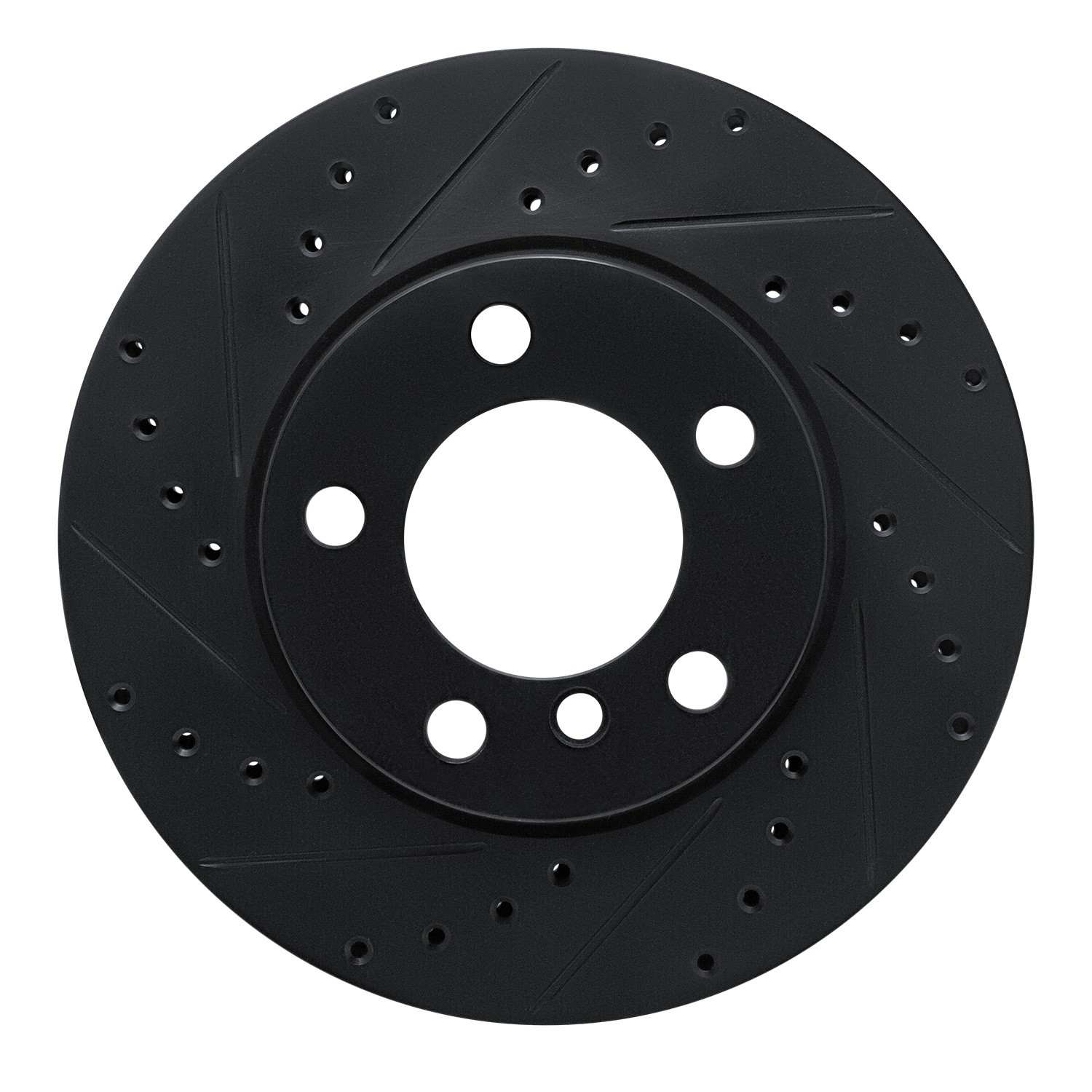 R1 Concepts 12-20 BMW 320I (Mexico) Front Left Drilled & Slotted Black Brake Rotor