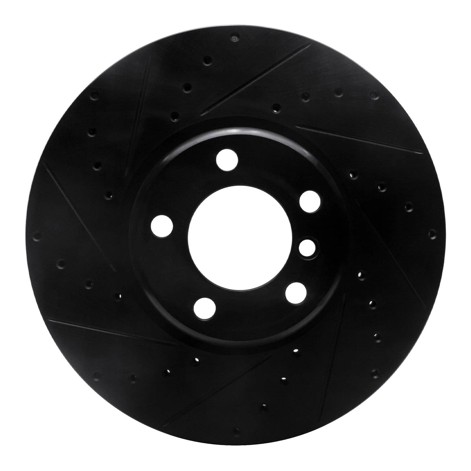 R1 Concepts 12-21 BMW 228I Front Left Drilled & Slotted Black Brake Rotor