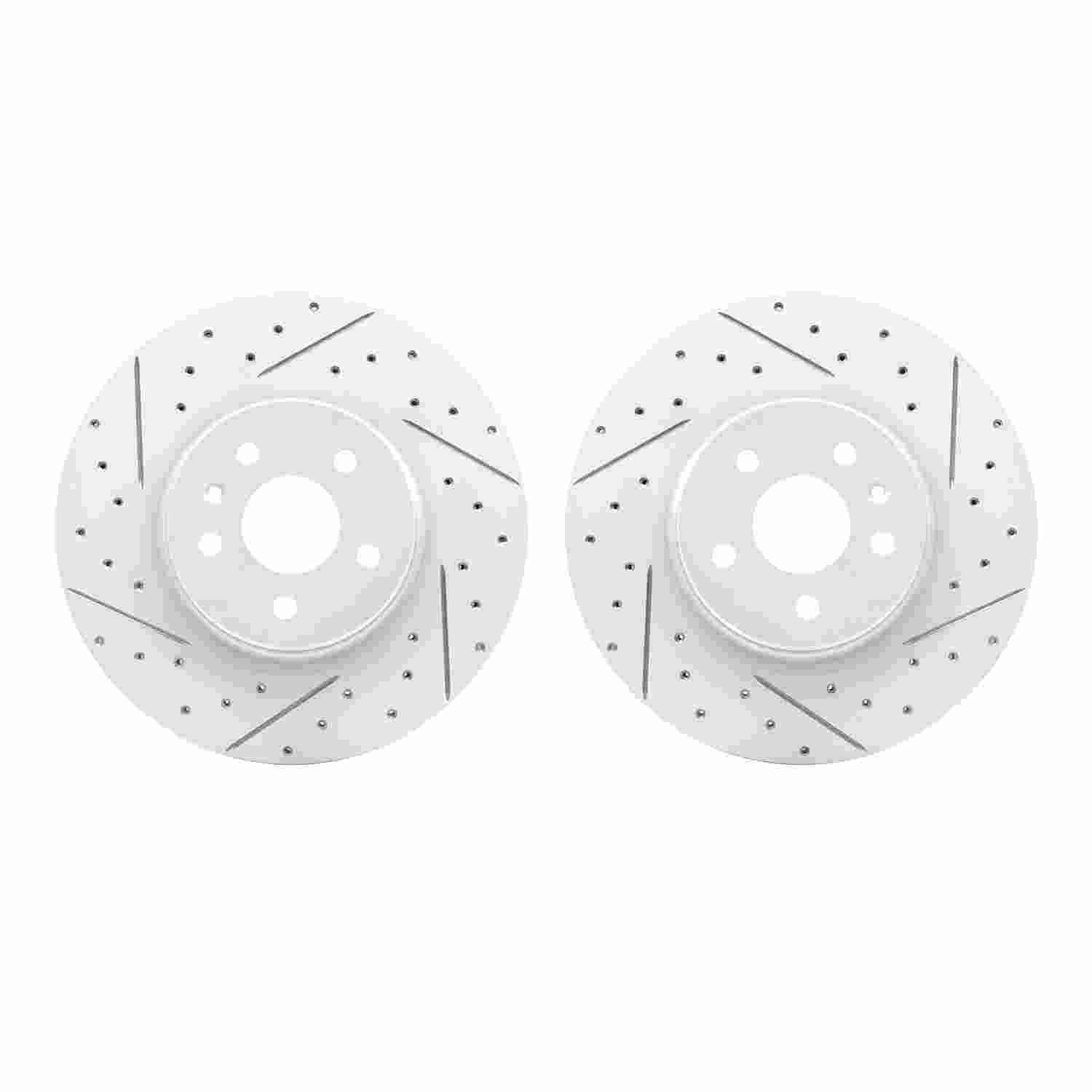 R1 Concepts 12-21 Tesla S Front Drilled & Slotted Carbon Coated Brake Rotor Set
