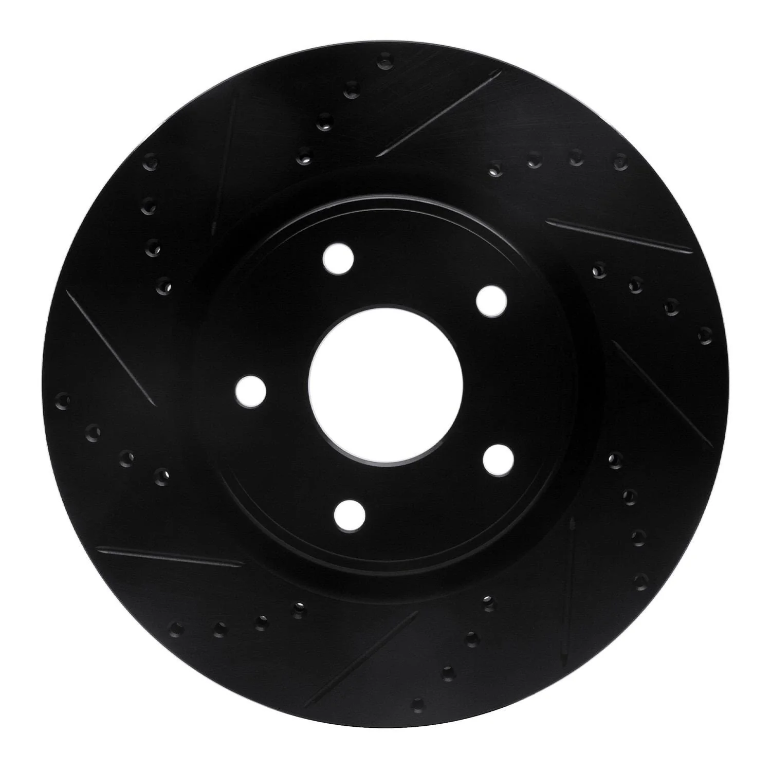 R1 Concepts 12-25 Chrysler Town & Country Front Left Drilled & Slotted Black Brake Rotor