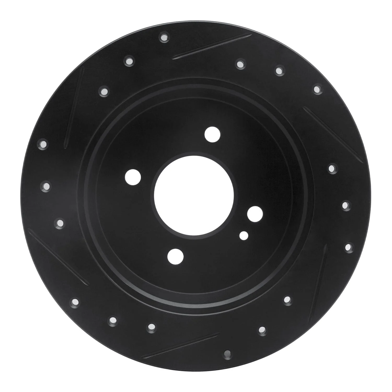 R1 Concepts 12-25 Dodge Attitude (Mexico) Rear Right Drilled & Slotted Black Brake Rotor - Image 2
