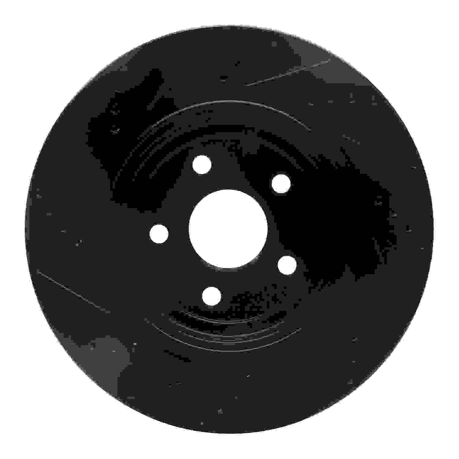R1 Concepts 12-25 Dodge Durango Rear Right Drilled & Slotted Black Brake Rotor - Image 2