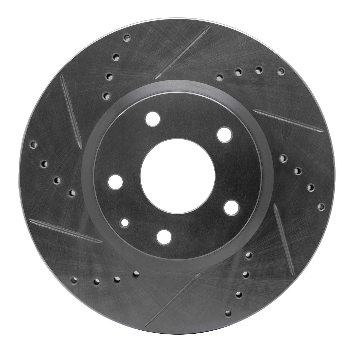 R1 Concepts 13-15 Mazda 6 Front Left Drilled & Slotted Silver Brake Rotor